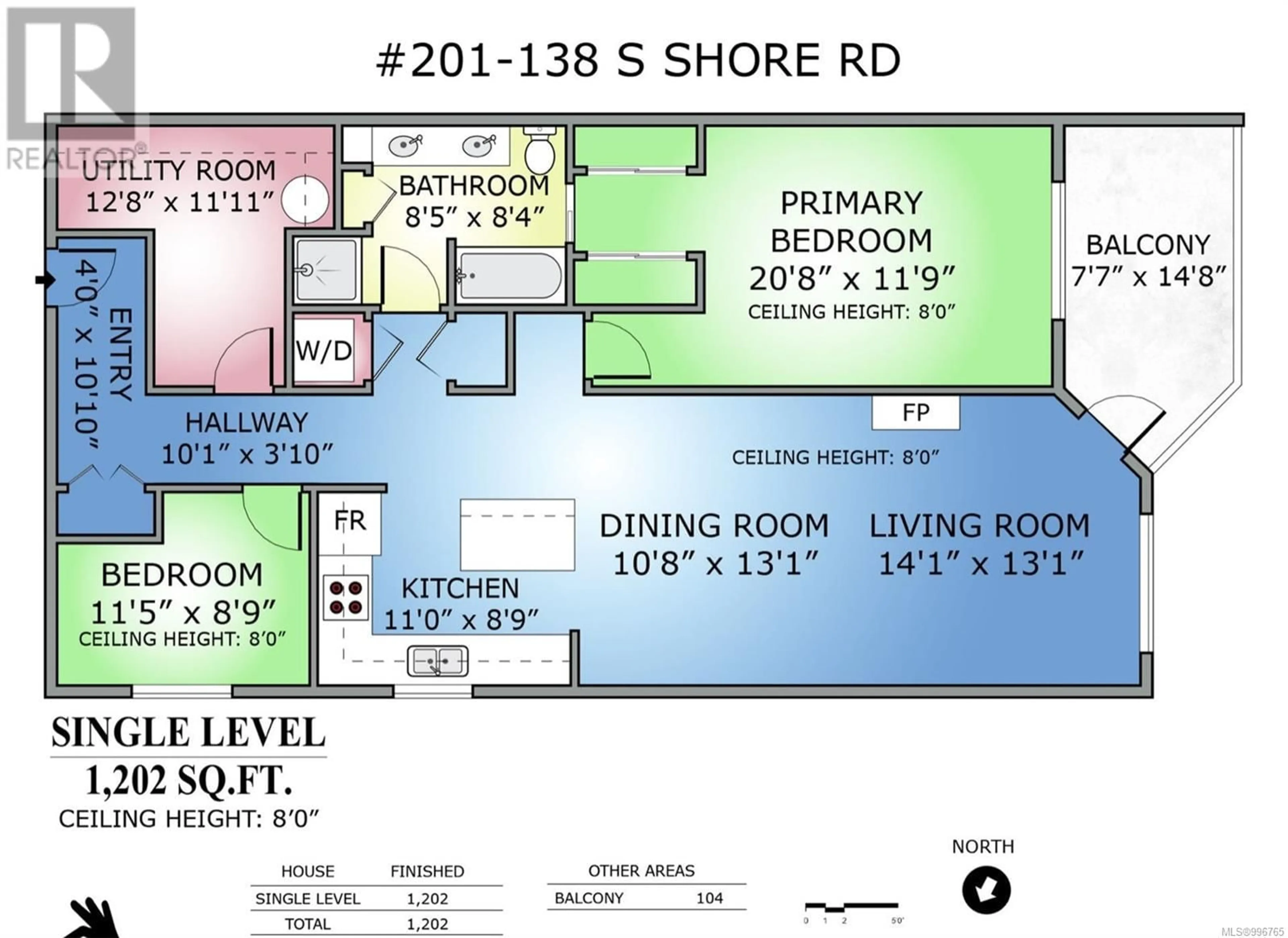 Floor plan for 201 - 138 SOUTH SHORE ROAD, Lake Cowichan British Columbia V0R2G0