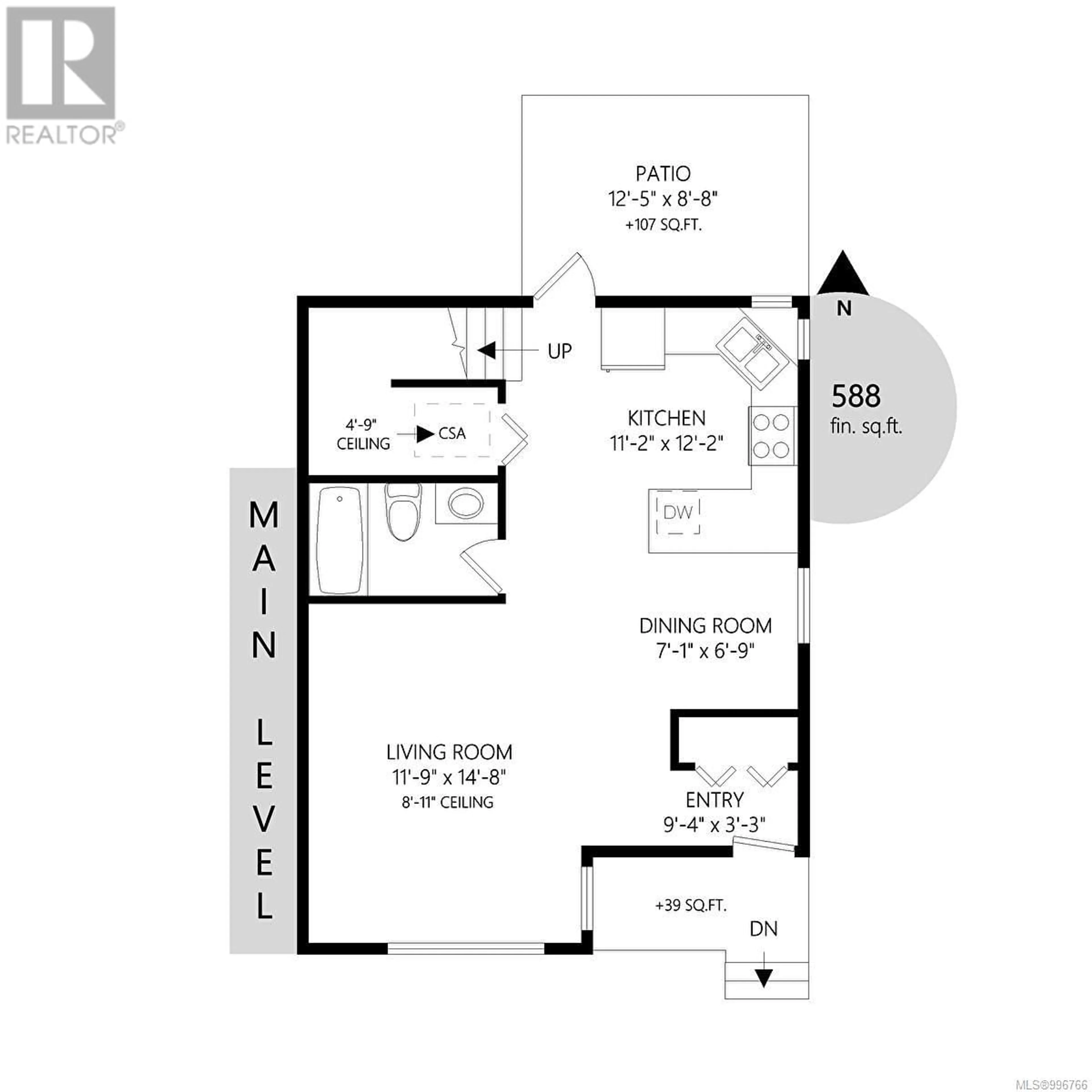 Floor plan for 102 - 2160 RIDGEMONT PLACE, Nanaimo British Columbia V9T0C8