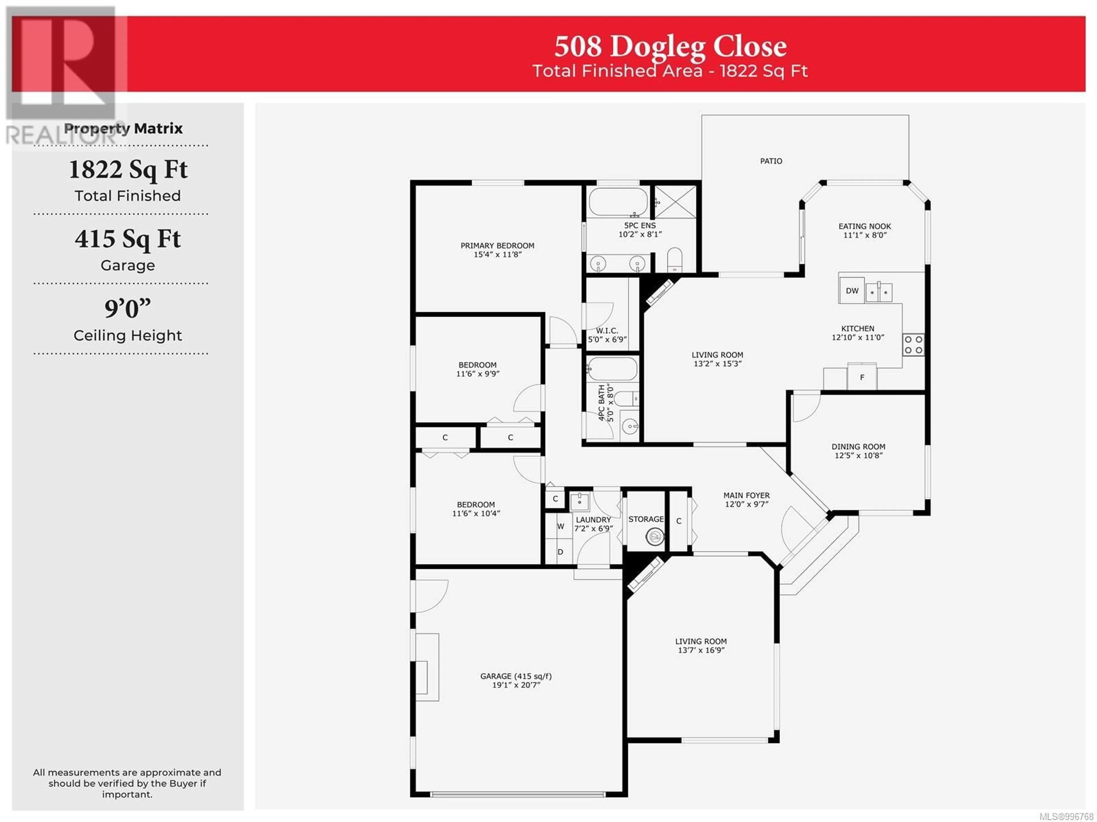 Floor plan for 508 DOGLEG CLOSE, Qualicum Beach British Columbia V9K1E1