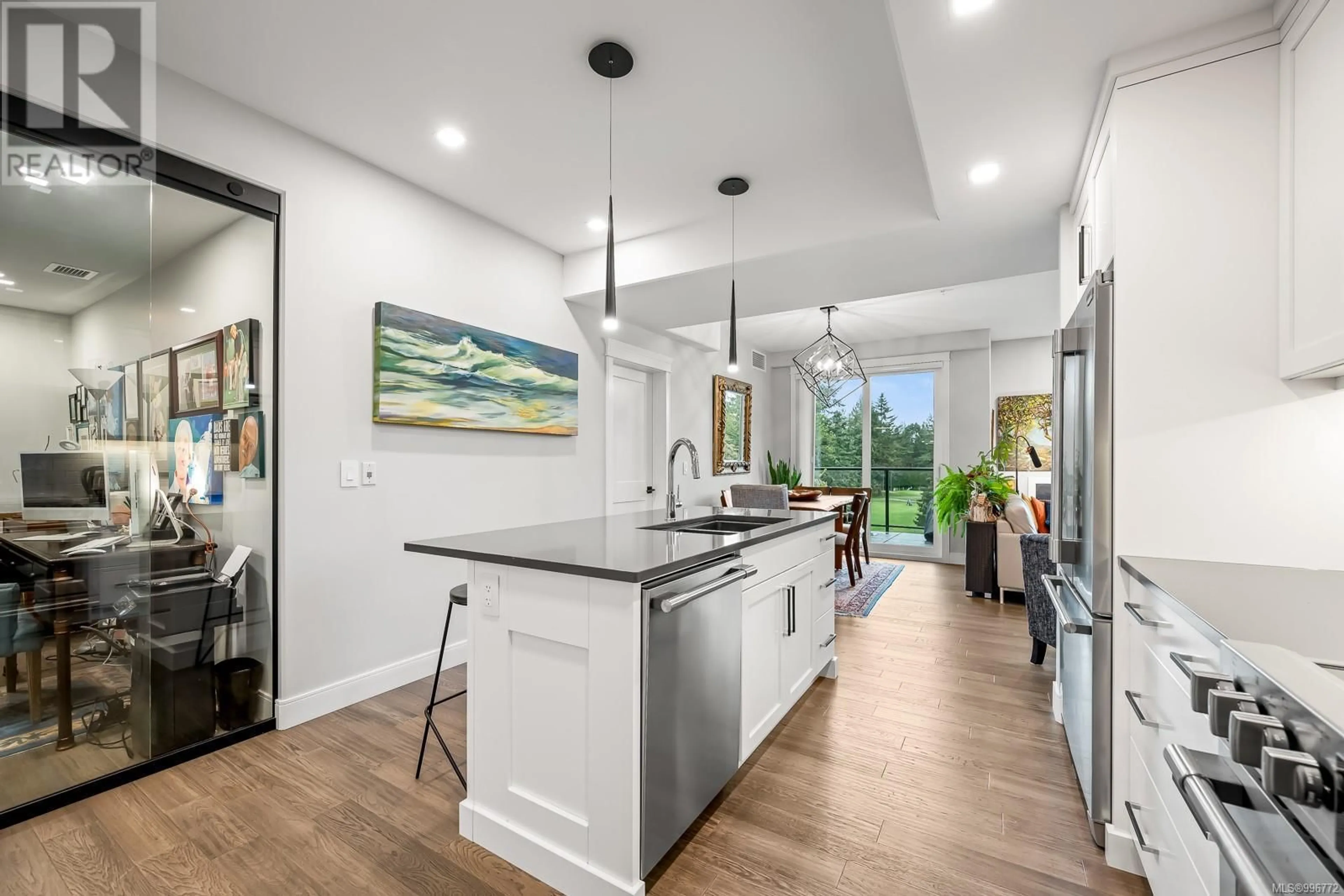 Open concept kitchen, ceramic/tile floor for 403 - 1700 BALMORAL AVENUE, Comox British Columbia V9M2N1