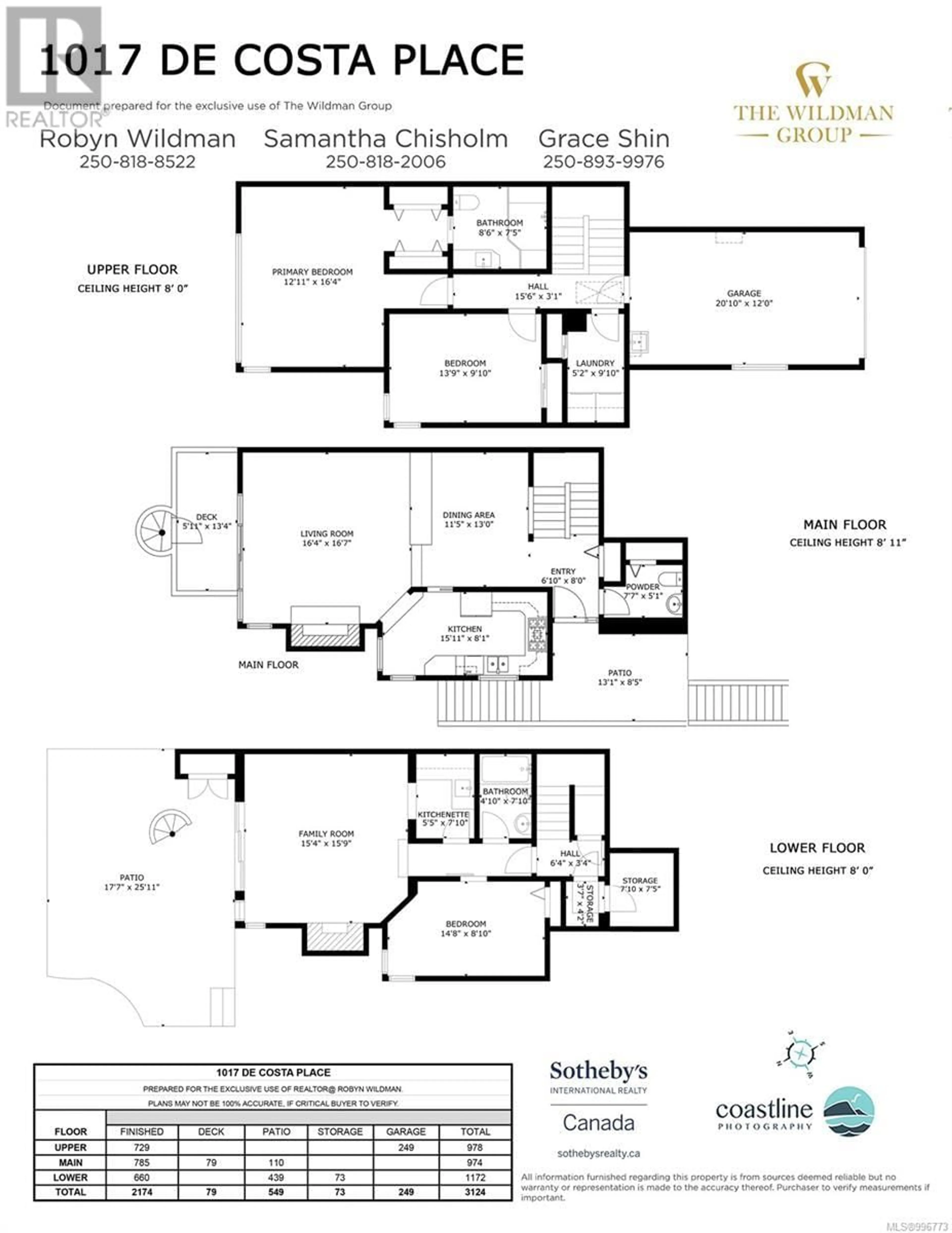 Floor plan for 1017 DECOSTA PLACE, Esquimalt British Columbia V9A6X8