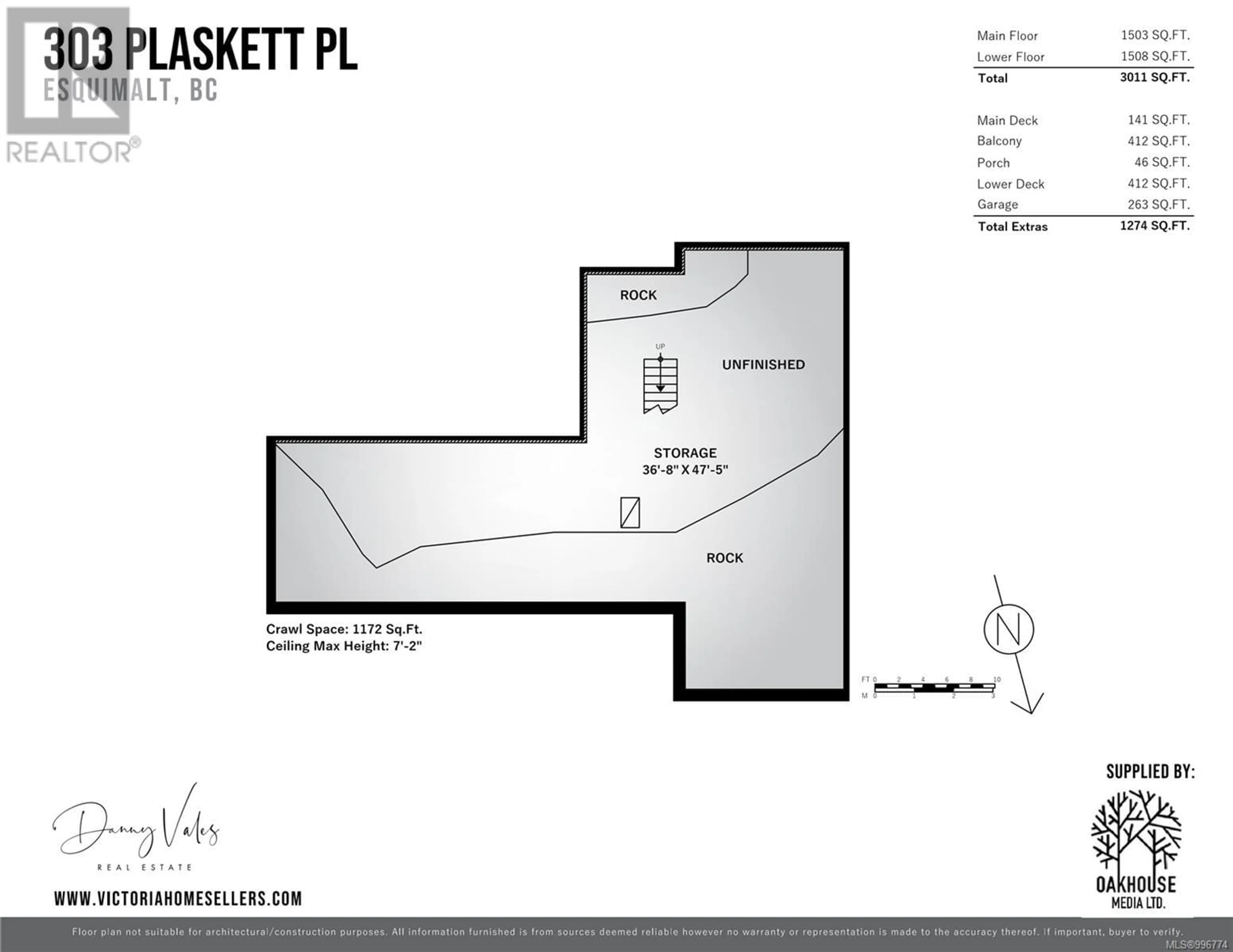 Floor plan for 303 PLASKETT PLACE, Esquimalt British Columbia V9A6G3