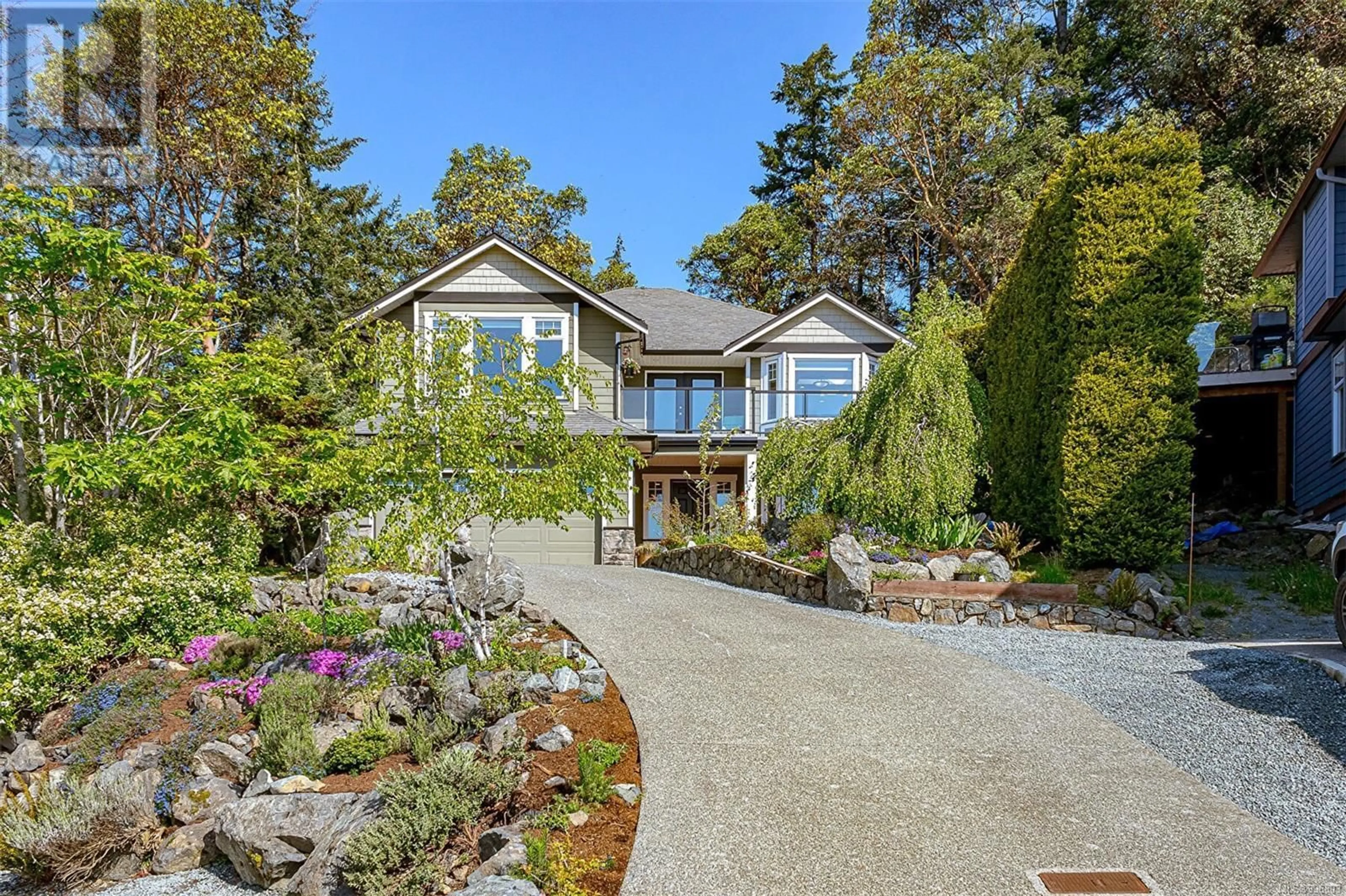 A pic from outside/outdoor area/front of a property/back of a property/a pic from drone, water/lake/river/ocean view for 3531 SUN HILL, Langford British Columbia V9C6A4
