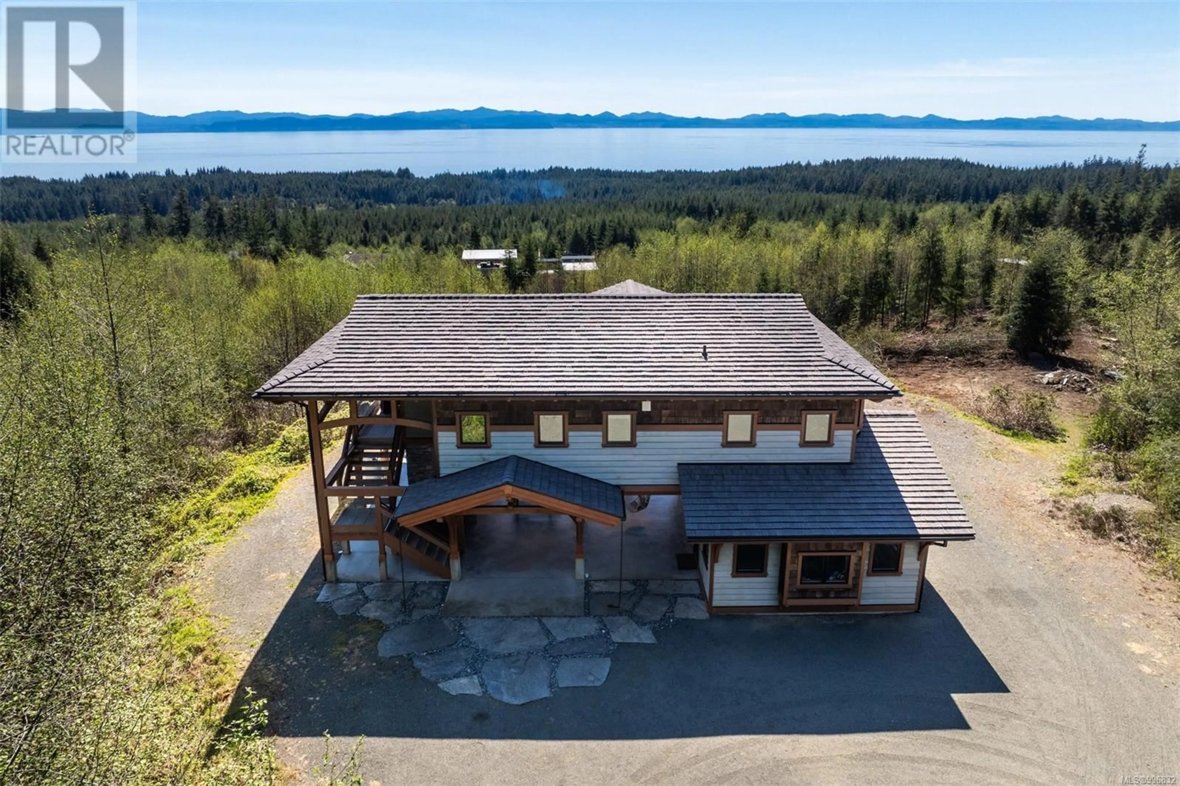 A pic from outside/outdoor area/front of a property/back of a property/a pic from drone, water/lake/river/ocean view for 3926 TIMBERLINE WAY, Sooke British Columbia V9Z1L1