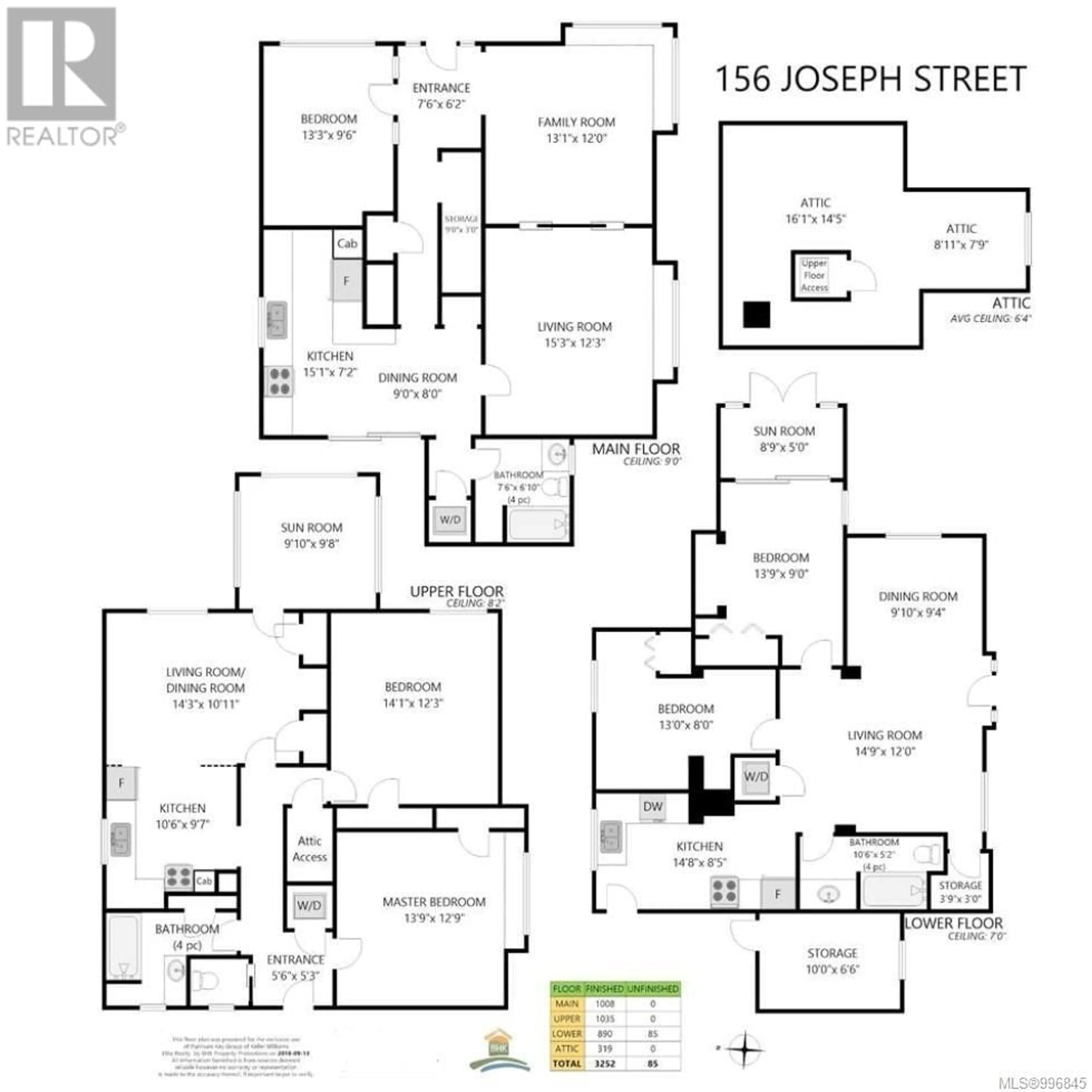 Floor plan for 156 JOSEPH STREET, Victoria British Columbia V8S3H5