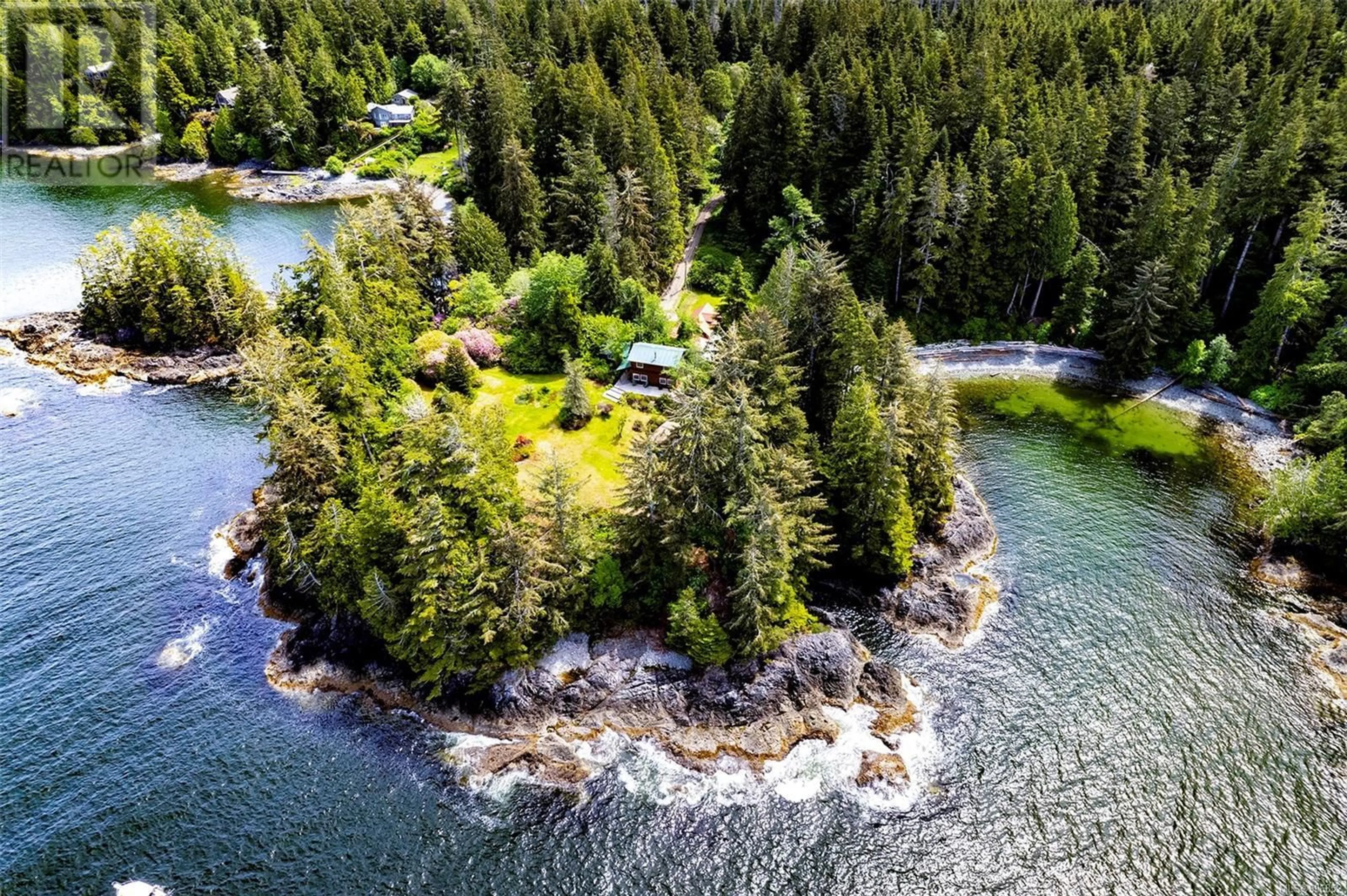 A pic from outside/outdoor area/front of a property/back of a property/a pic from drone, water/lake/river/ocean view for 100 MATHERS LANE, Bamfield British Columbia V0R1B0