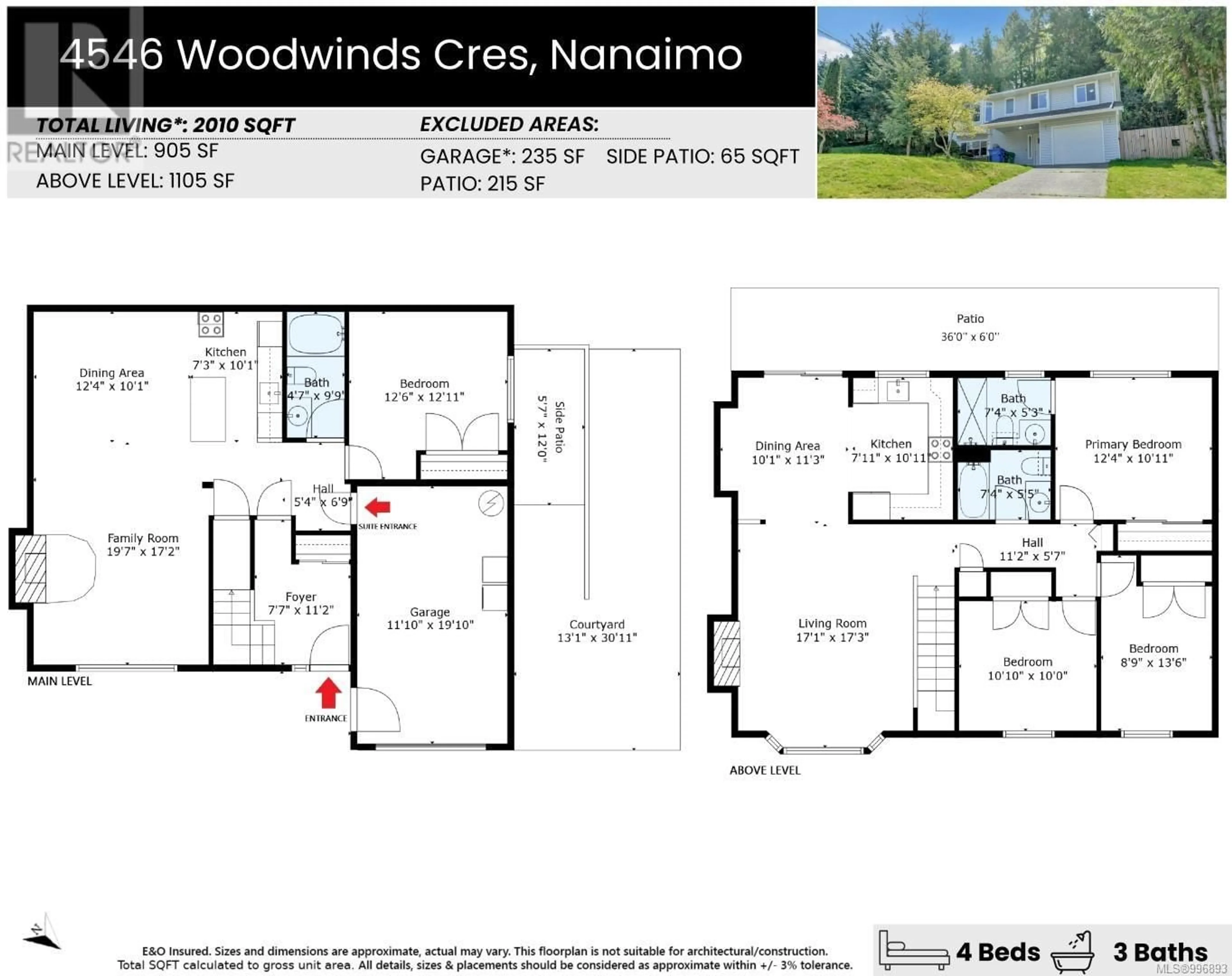 Floor plan for 4546 WOODWINDS CRESCENT, Nanaimo British Columbia V9T5K2