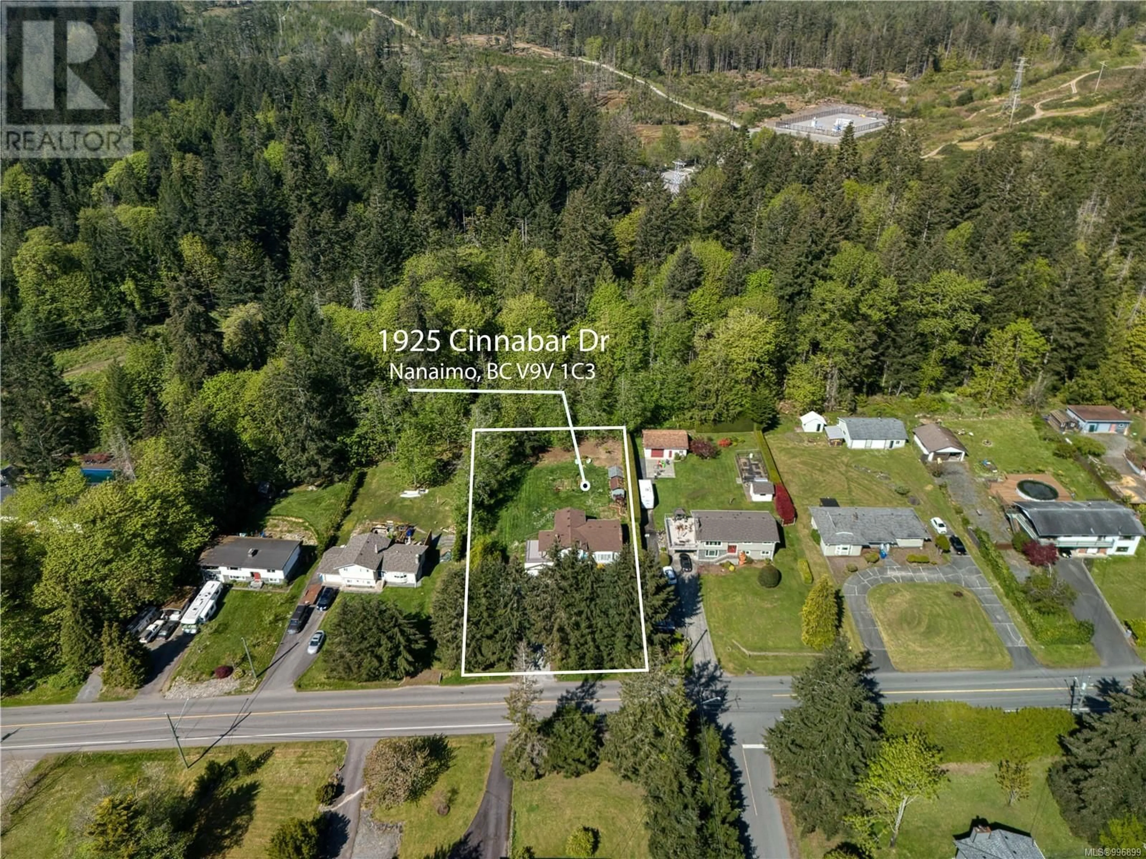 A pic from outside/outdoor area/front of a property/back of a property/a pic from drone, unknown for 1925 CINNABAR DRIVE, Nanaimo British Columbia V9X1C3