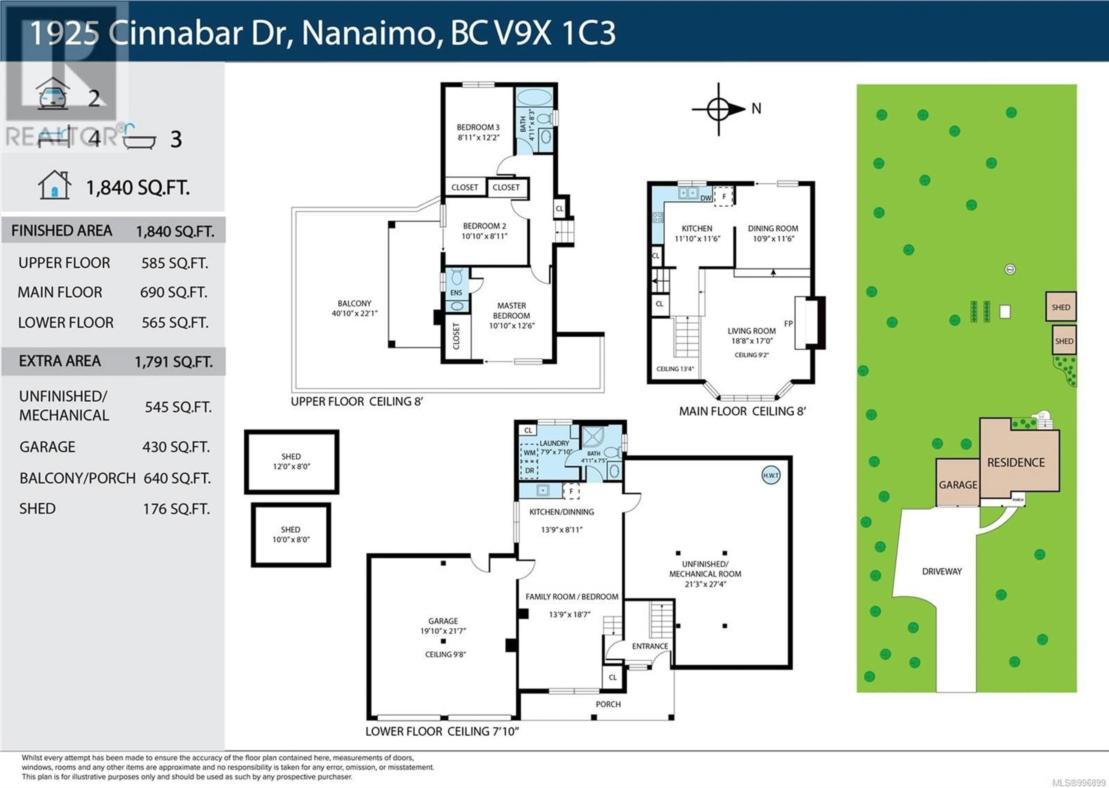 Floor plan for 1925 CINNABAR DRIVE, Nanaimo British Columbia V9X1C3