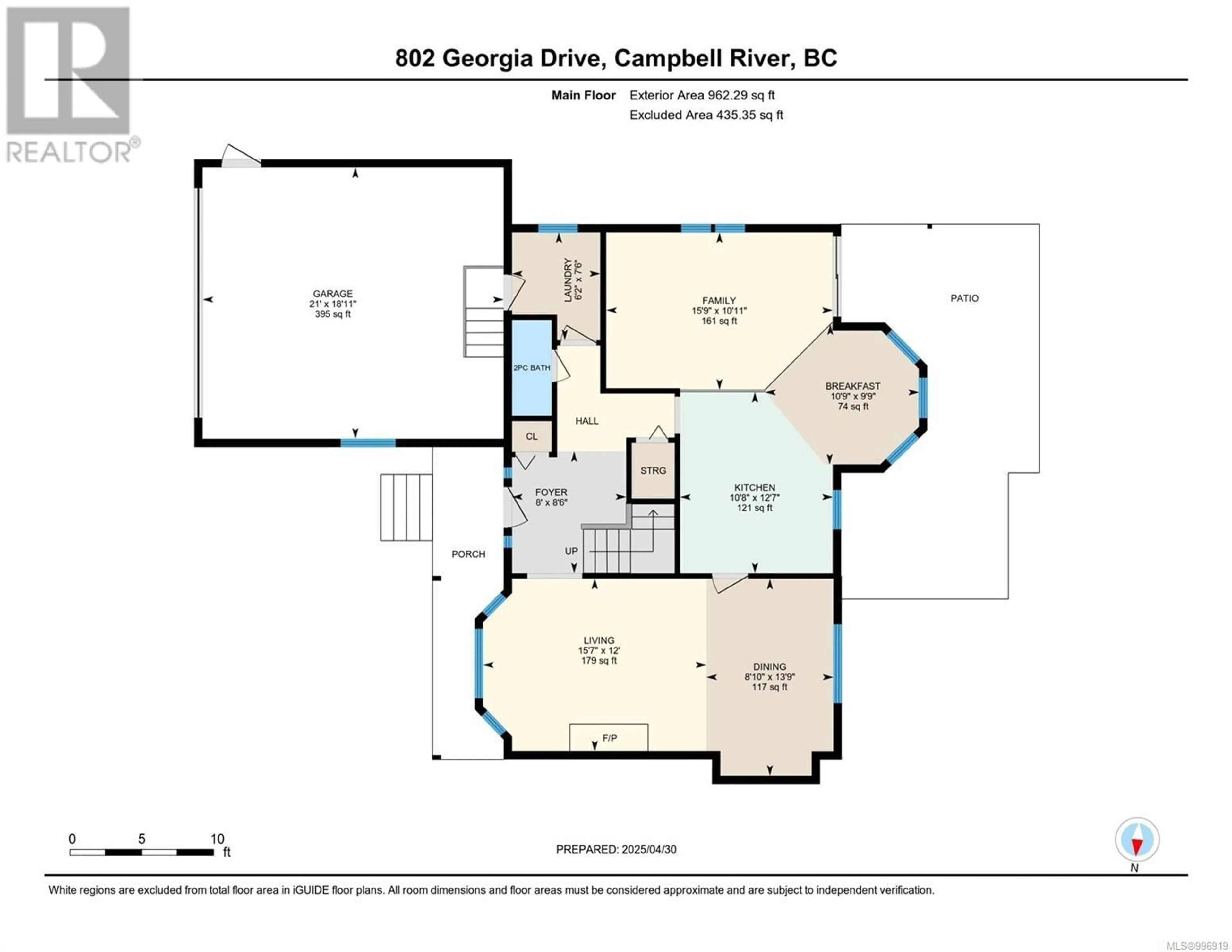 Floor plan for 802 GEORGIA DRIVE, Campbell River British Columbia V9H1S3