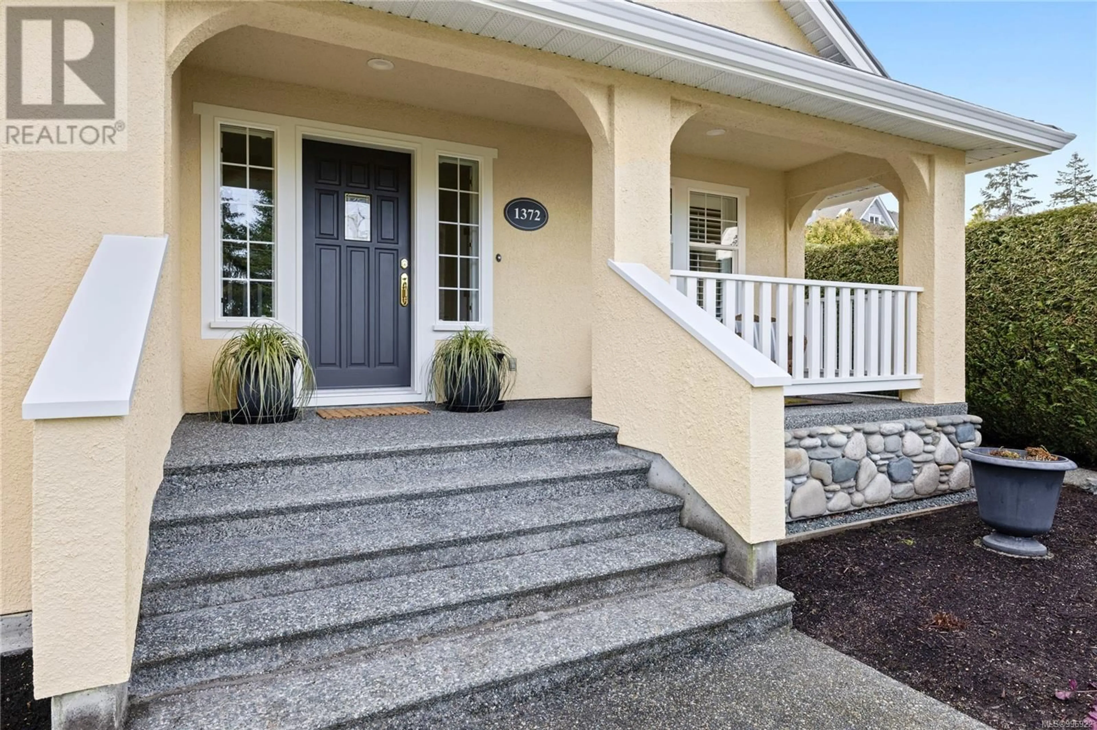 Home with vinyl exterior material, street for 1372 MALLARD ROAD, French Creek British Columbia V9P2A3