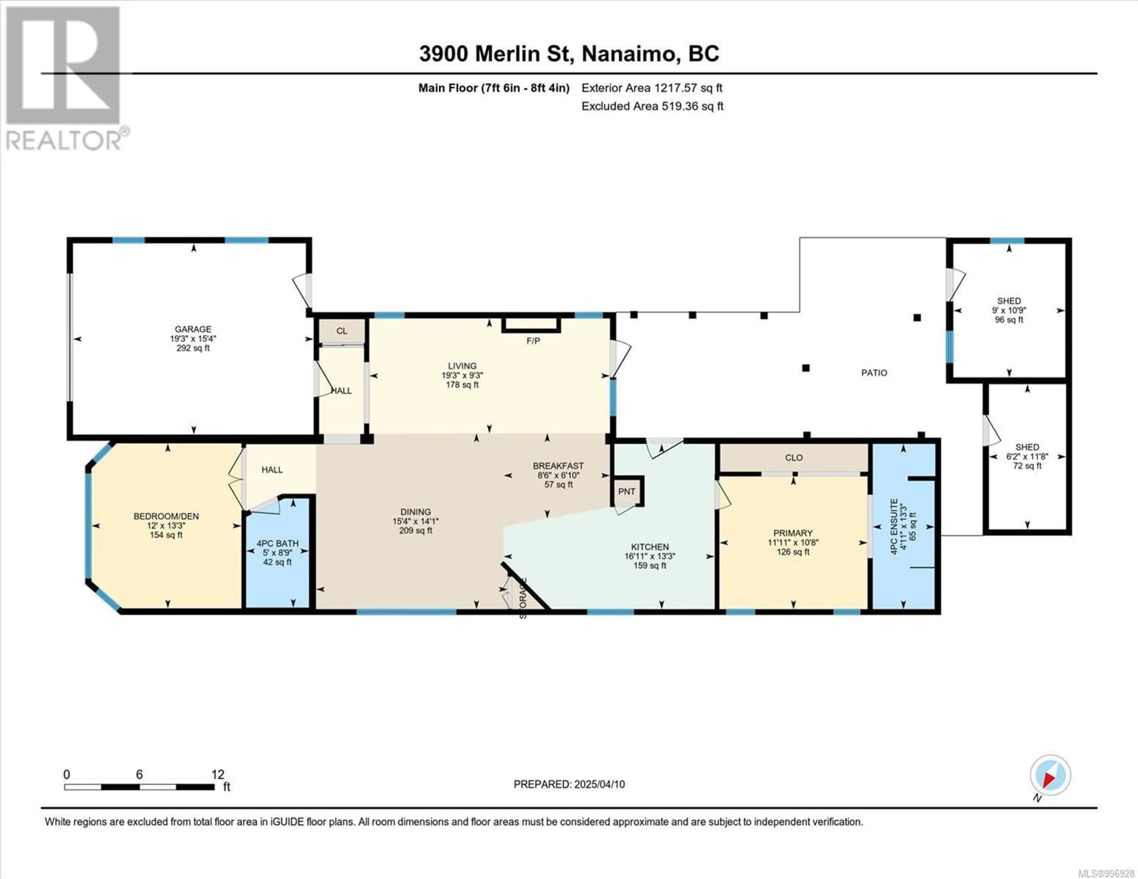 Floor plan for 3900 MERLIN STREET, Nanaimo British Columbia V9T6B9