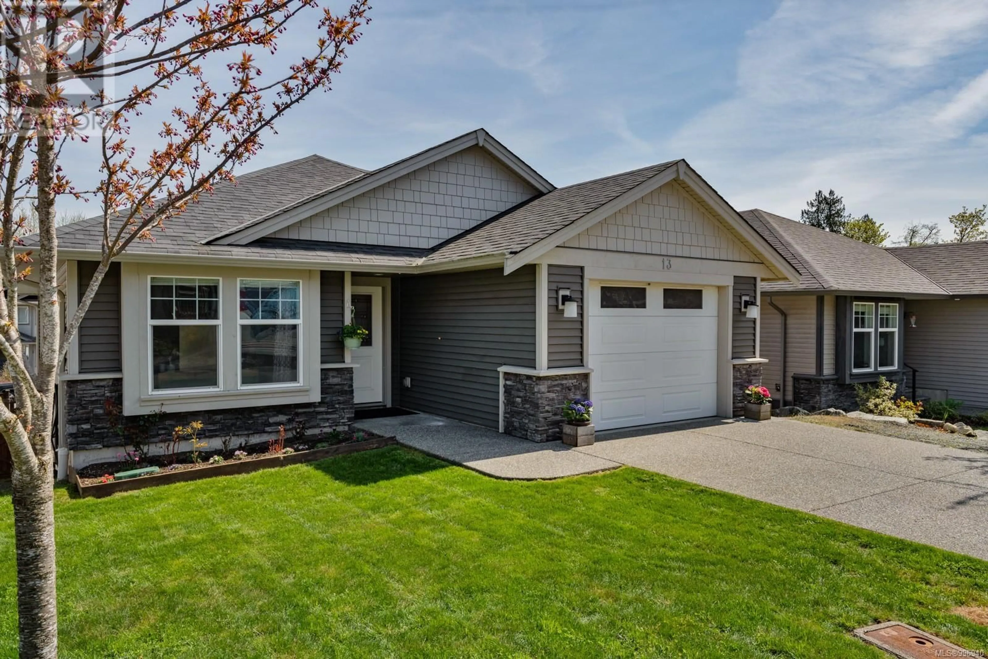 Home with vinyl exterior material, street for 13 - 9650 ASKEW CREEK DRIVE, Chemainus British Columbia V0R1K3