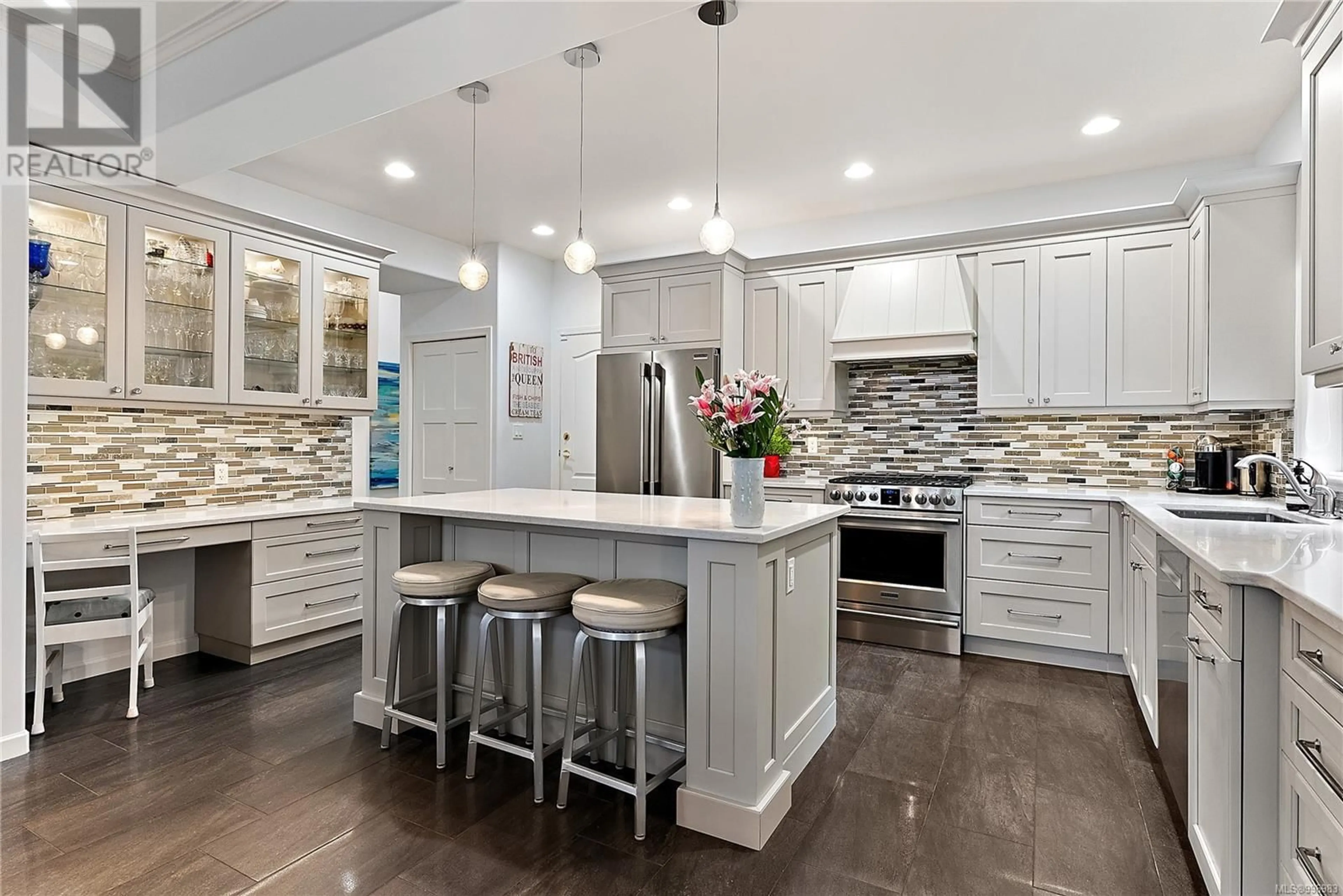 Contemporary kitchen, ceramic/tile floor for 2543 BEAUFORT ROAD, Sidney British Columbia V8L2K2