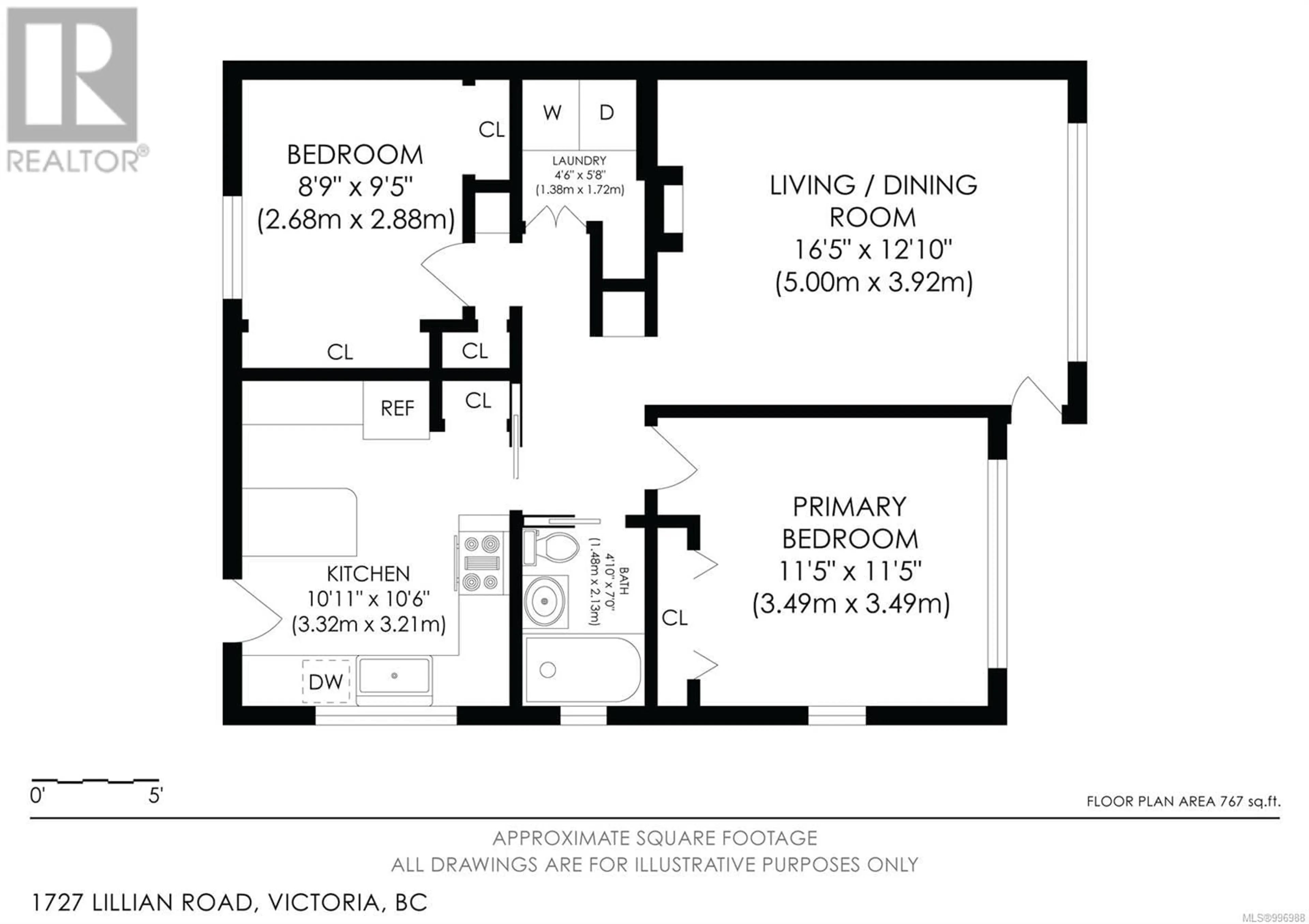 Floor plan for 1727 LILLIAN ROAD, Victoria British Columbia V8S1L1