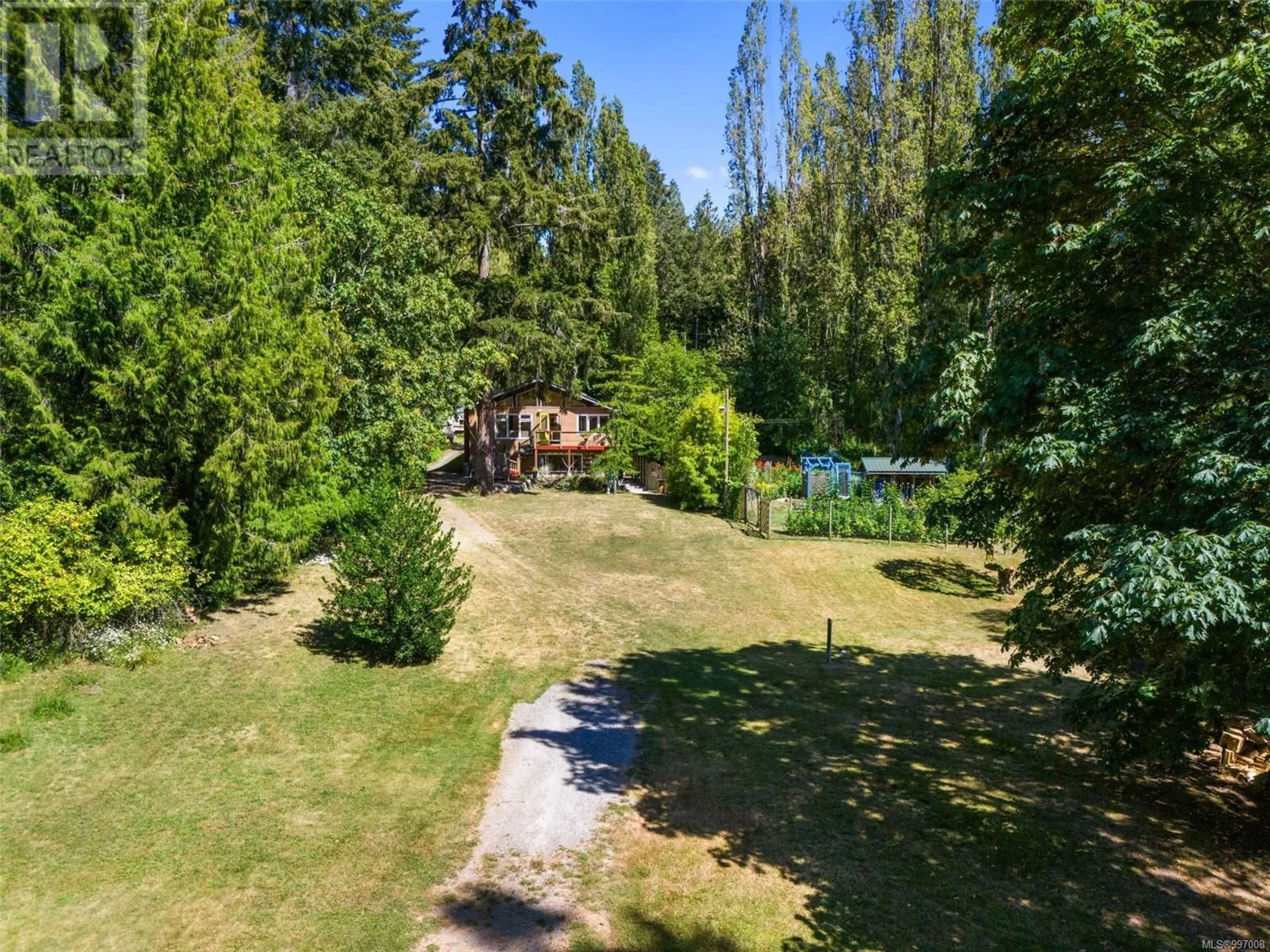A pic from outside/outdoor area/front of a property/back of a property/a pic from drone, forest/trees view for 5932 WEST SAANICH ROAD, Saanich British Columbia V9E2G4