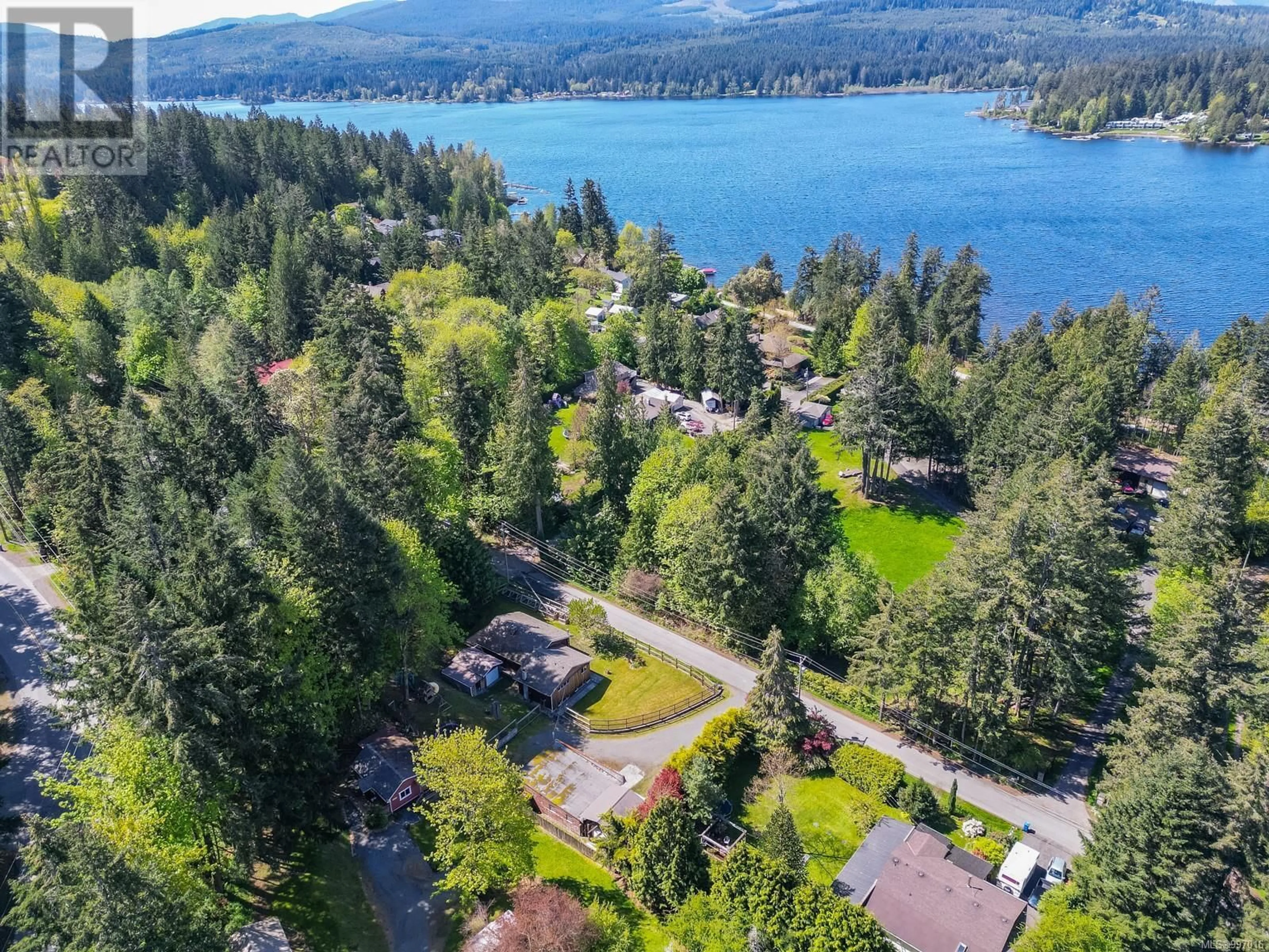 A pic from outside/outdoor area/front of a property/back of a property/a pic from drone, water/lake/river/ocean view for 2681 HEALD ROAD, Shawnigan Lake British Columbia V0R2W0