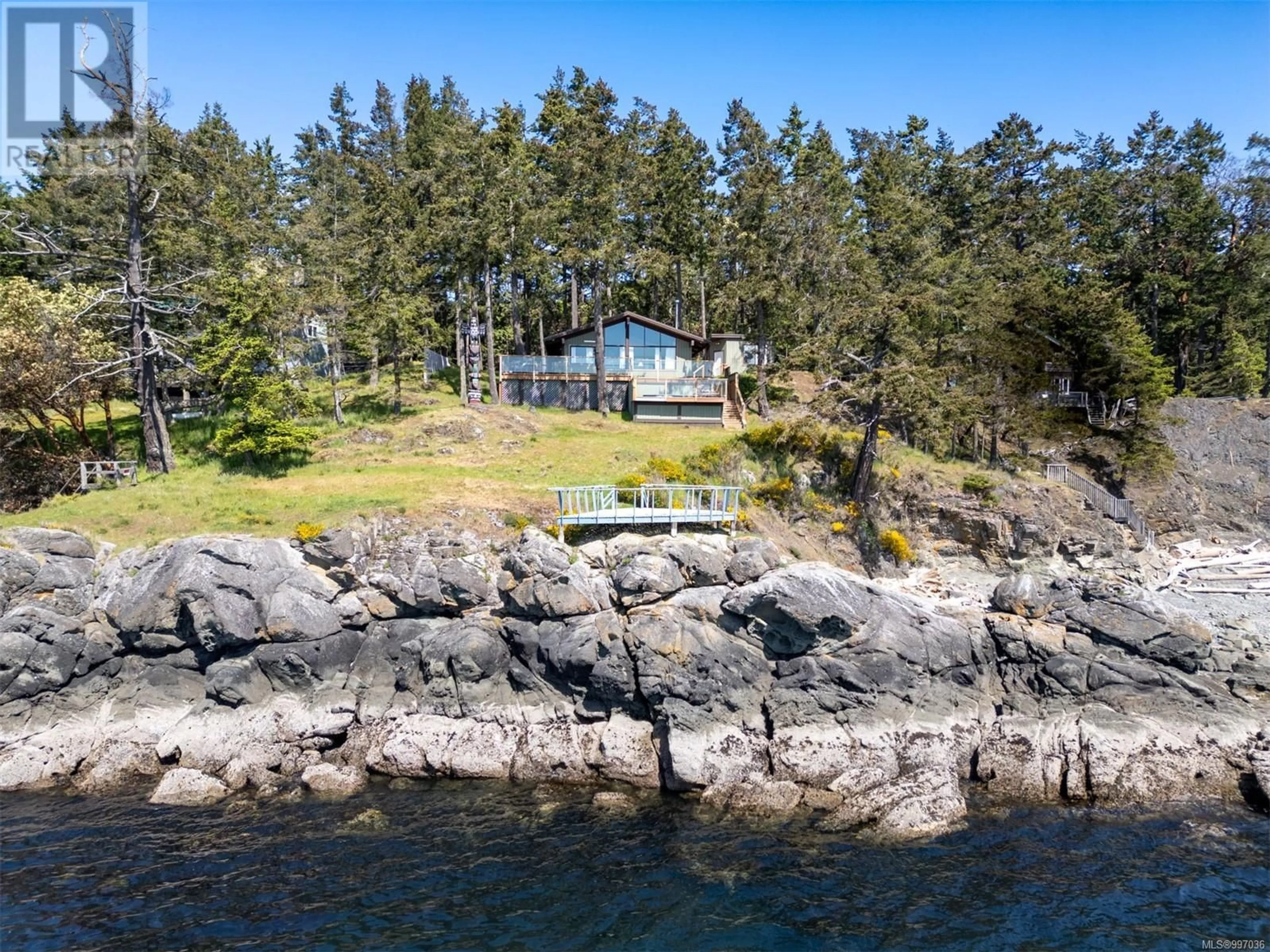 A pic from outside/outdoor area/front of a property/back of a property/a pic from drone, water/lake/river/ocean view for 2715 ANCHOR WAY, Pender Island British Columbia V0N2M2