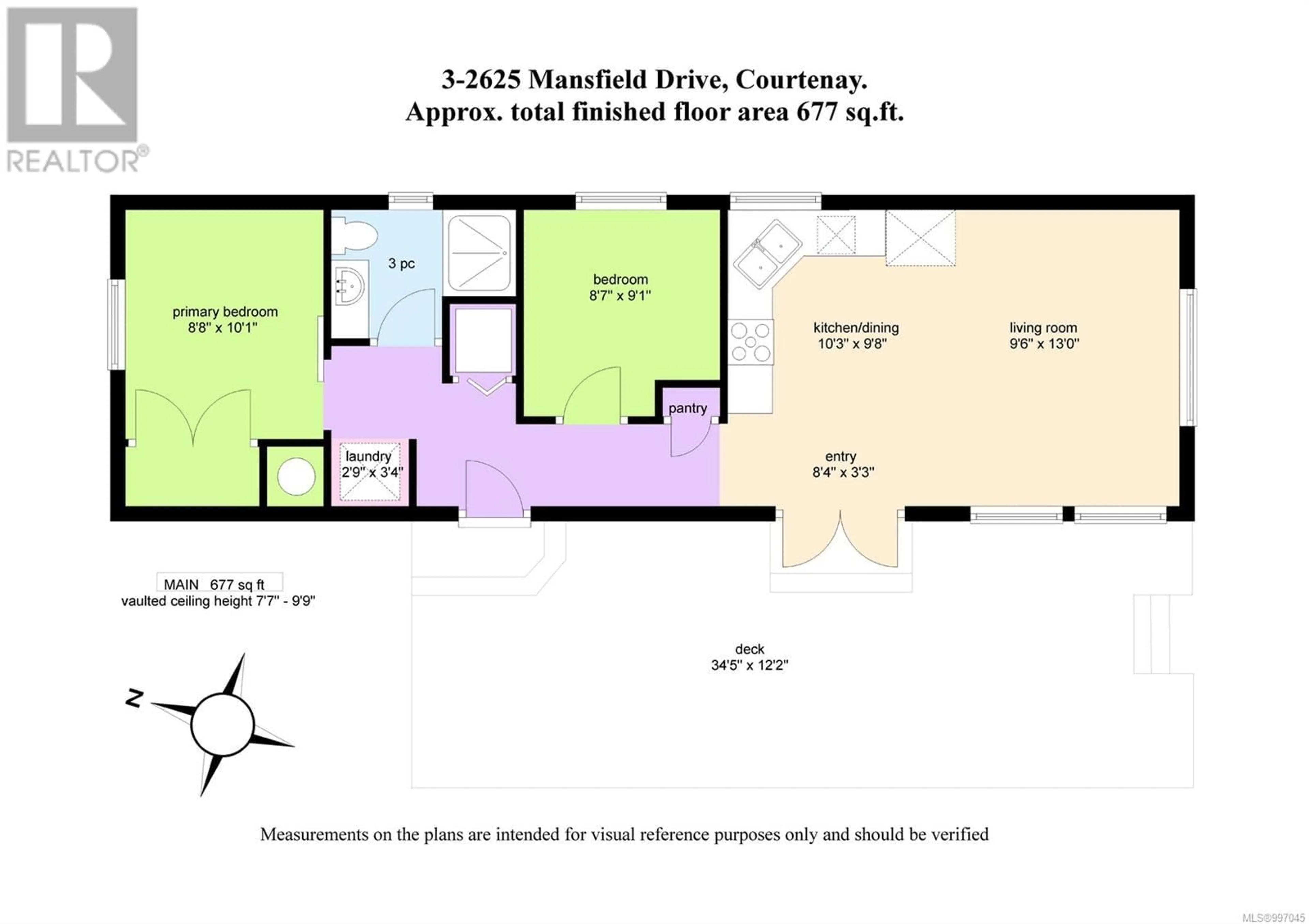 Floor plan for 3 - 2625 MANSFIELD DRIVE, Courtenay British Columbia V9N3M2