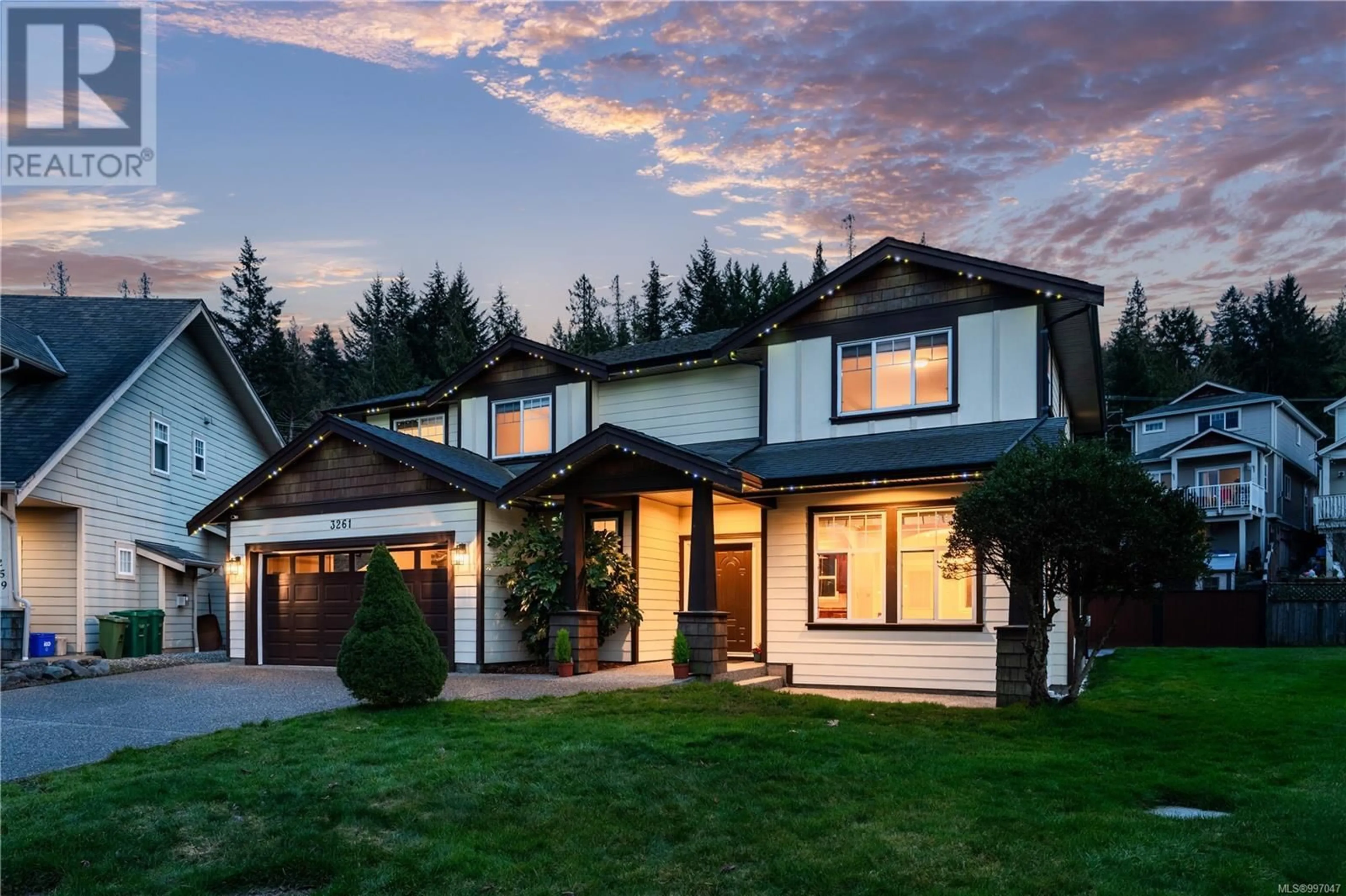 Home with vinyl exterior material, street for 3261 WILLSHIRE DRIVE, Langford British Columbia V9C2V4