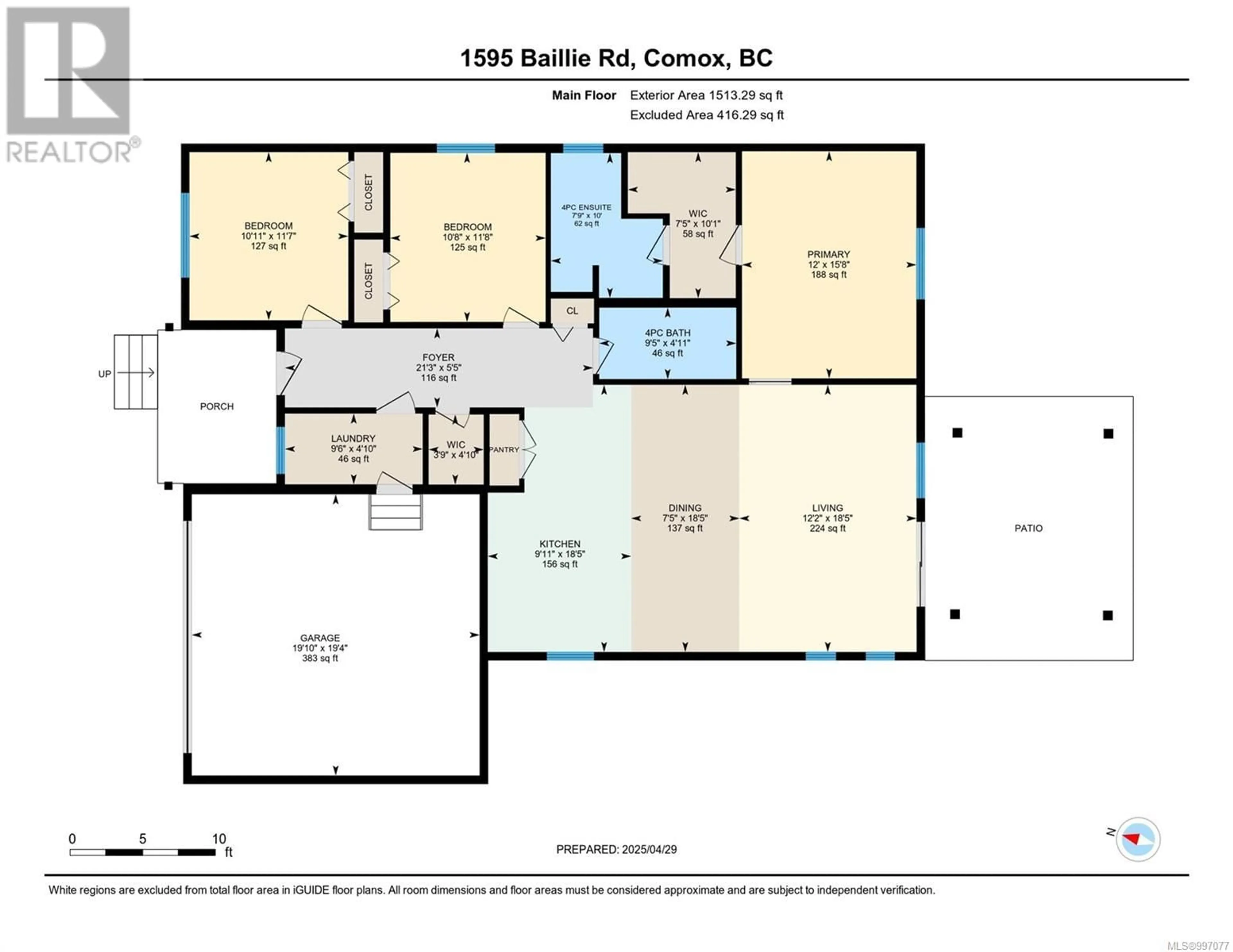 Floor plan for 1595 BAILLIE ROAD, Comox British Columbia V9M4C6