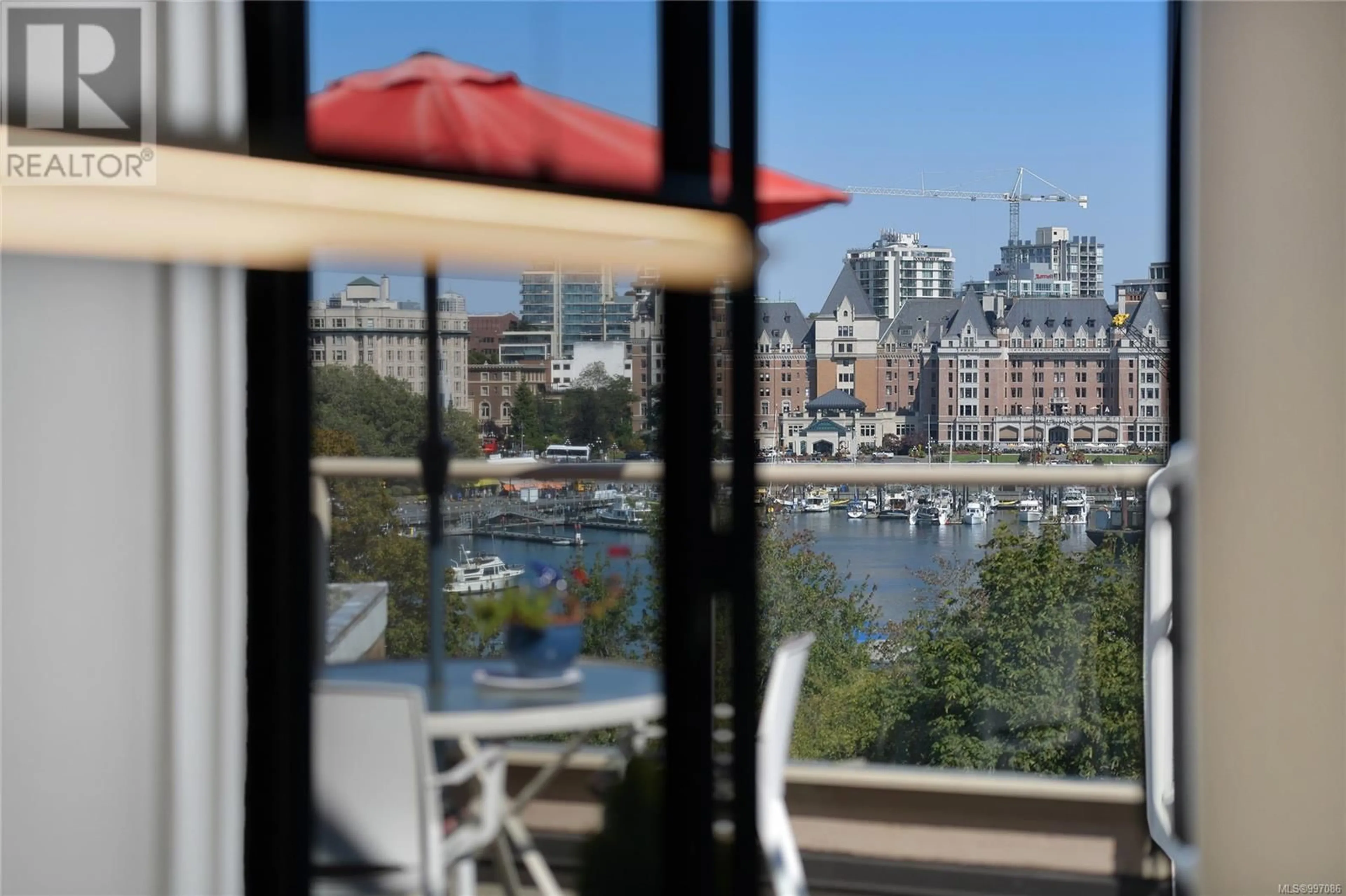 Patio, water/lake/river/ocean view for 612 - 225 BELLEVILLE STREET, Victoria British Columbia V8V4T9