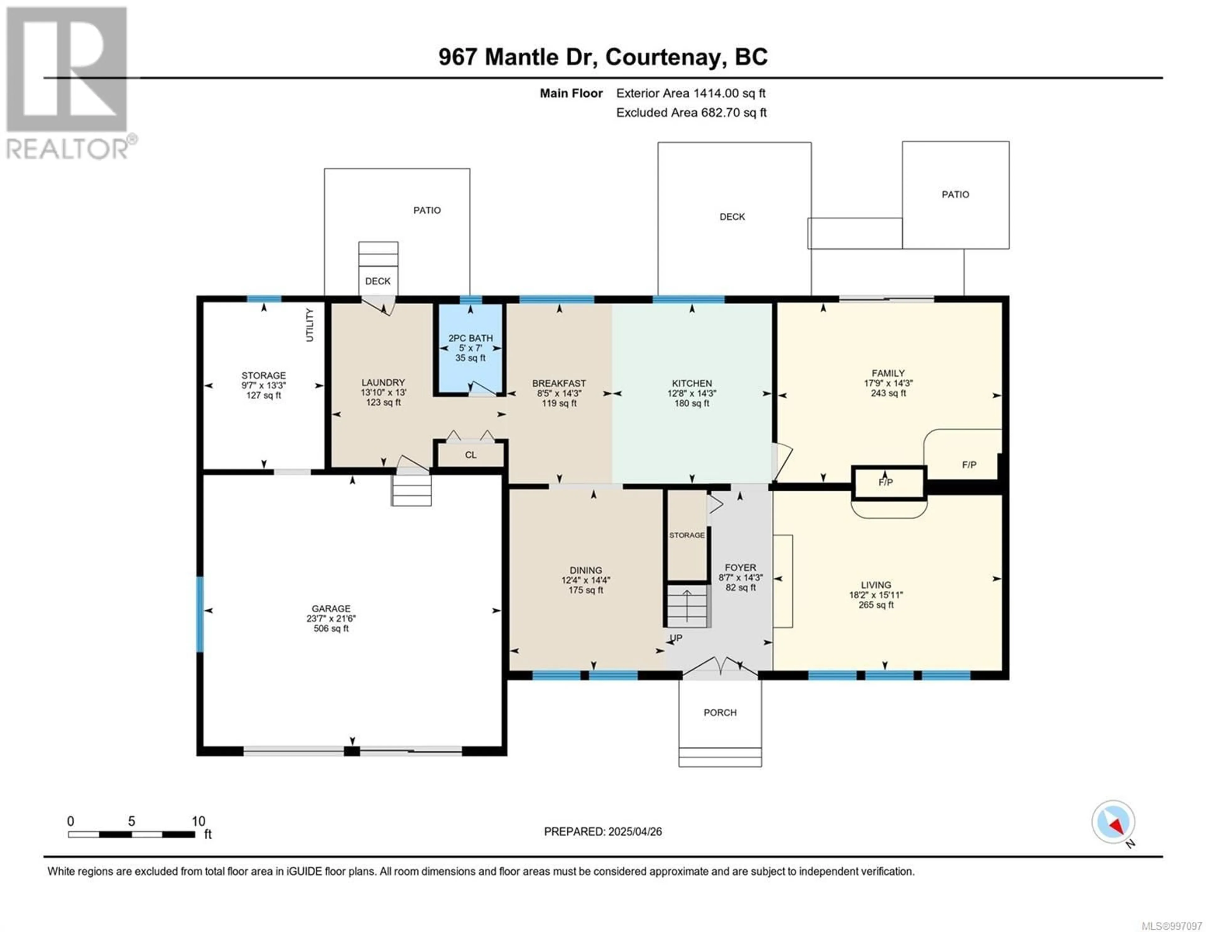 Floor plan for 967 MANTLE DRIVE, Courtenay British Columbia V9N7H3