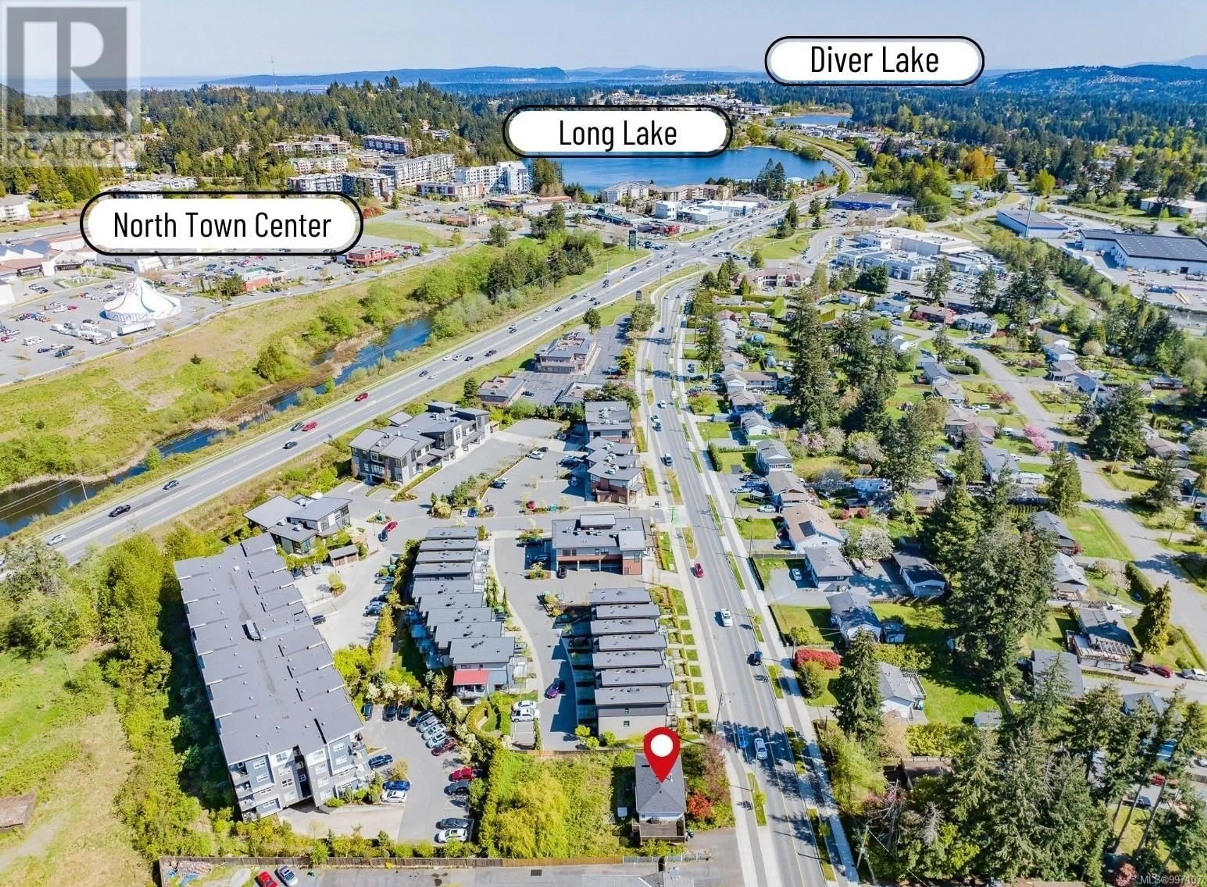 A pic from outside/outdoor area/front of a property/back of a property/a pic from drone, water/lake/river/ocean view for 5280 METRAL DRIVE, Nanaimo British Columbia V9T2K8