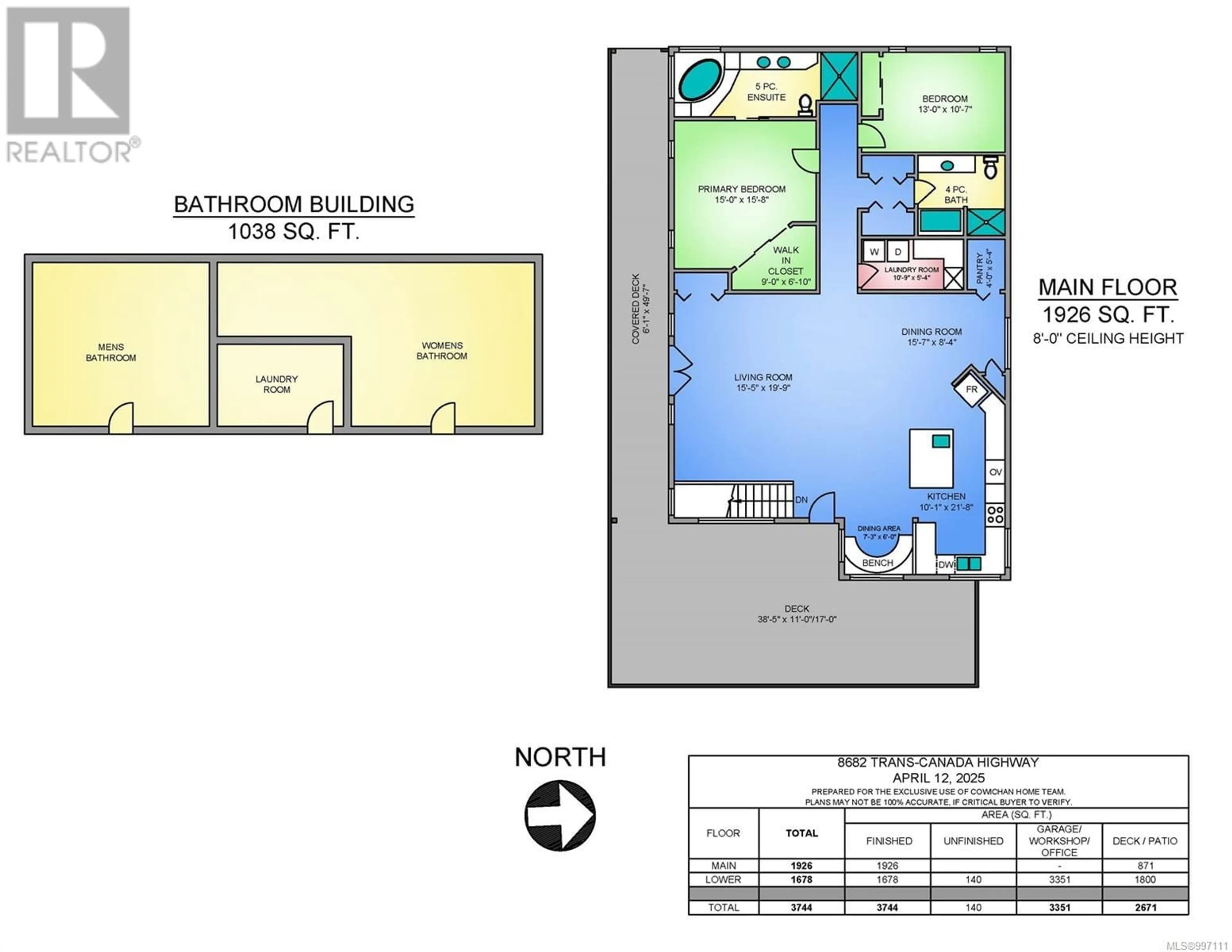 Floor plan for 8682 TRANS CANADA HIGHWAY, Chemainus British Columbia V0R1K0