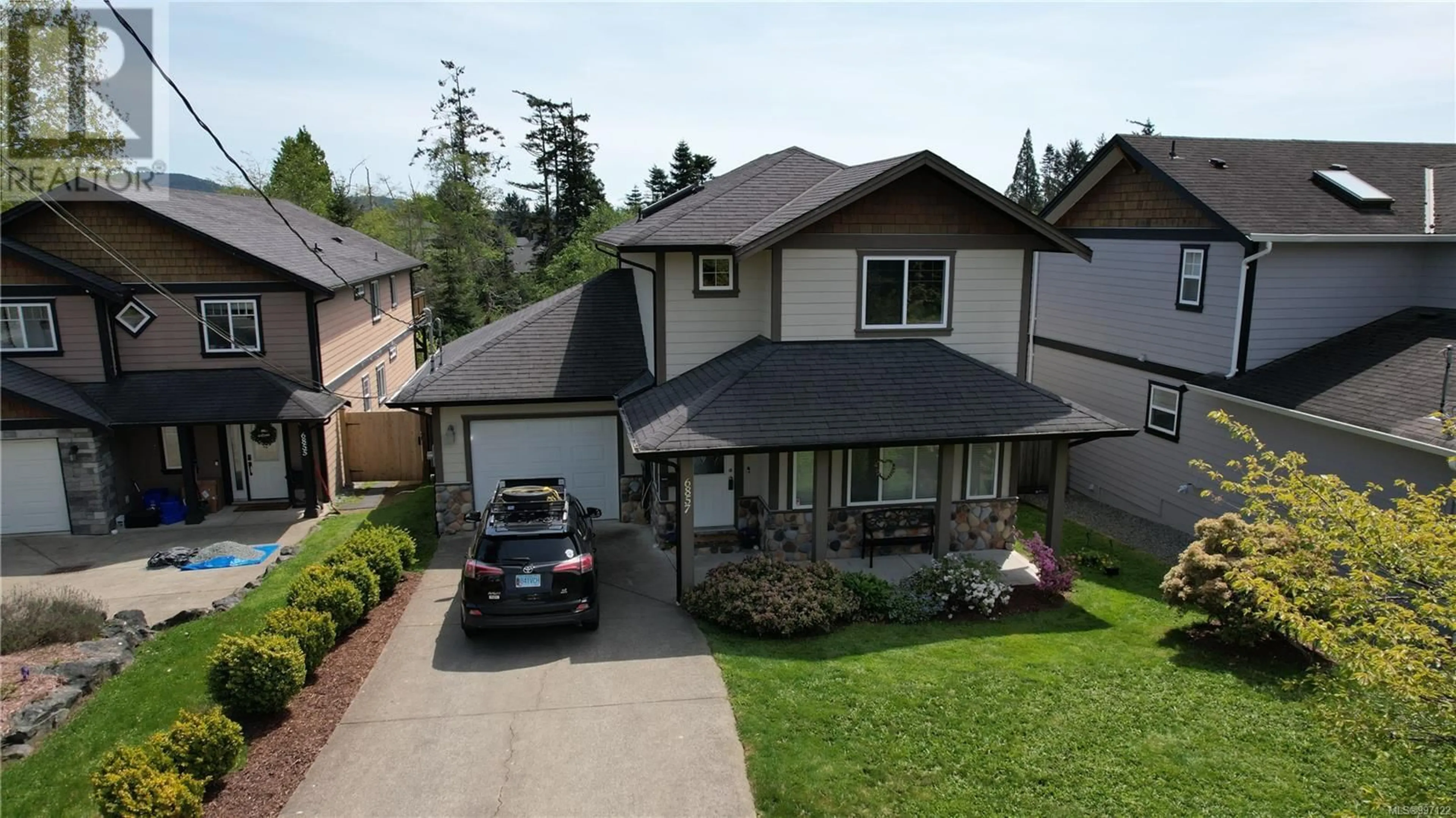 A pic from outside/outdoor area/front of a property/back of a property/a pic from drone, street for 6857 GRANT ROAD WEST, Sooke British Columbia V9Z0L7