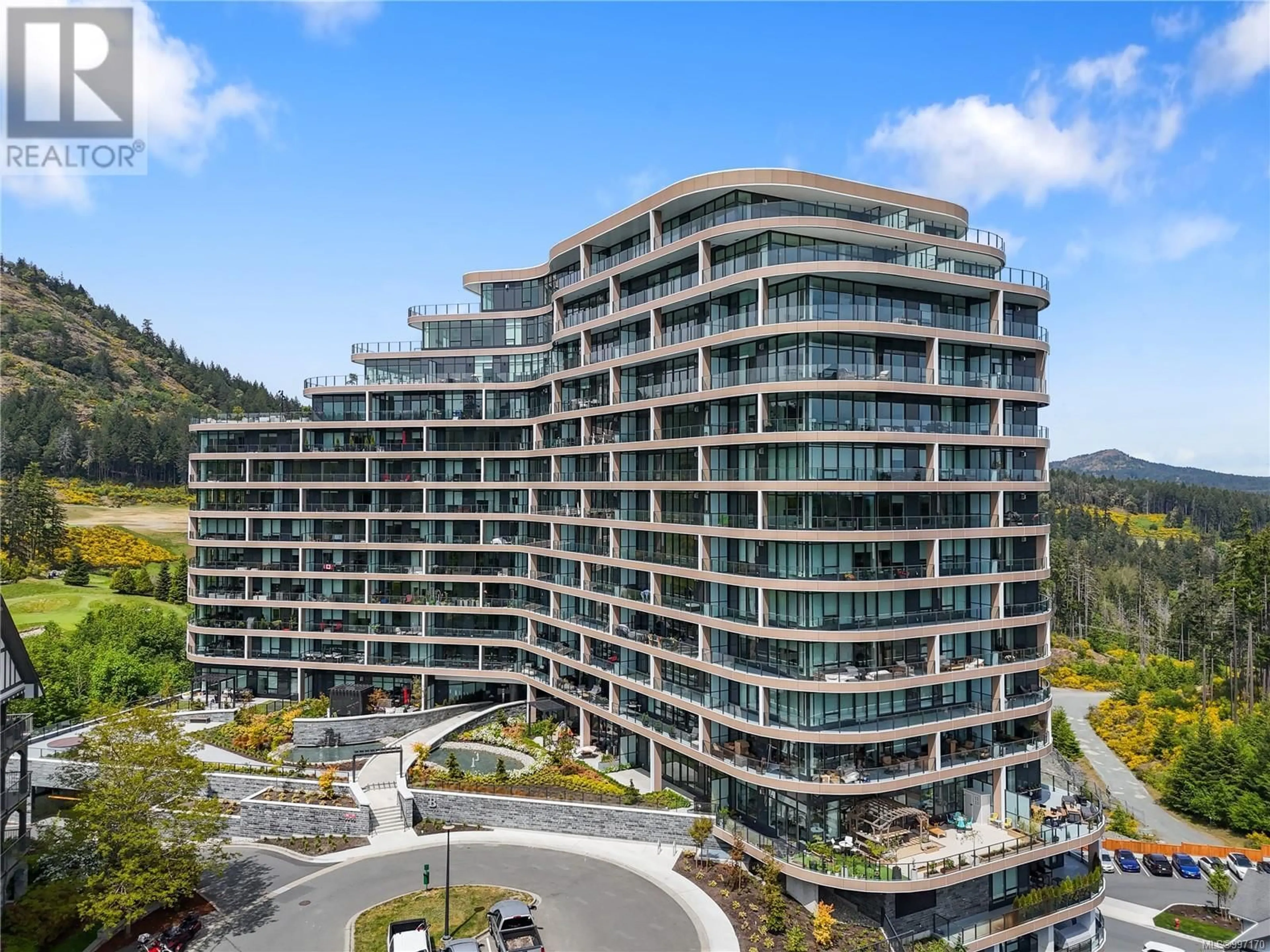 A pic from outside/outdoor area/front of a property/back of a property/a pic from drone, building for 308 - 2000 HANNINGTON ROAD, Langford British Columbia V9B6R6