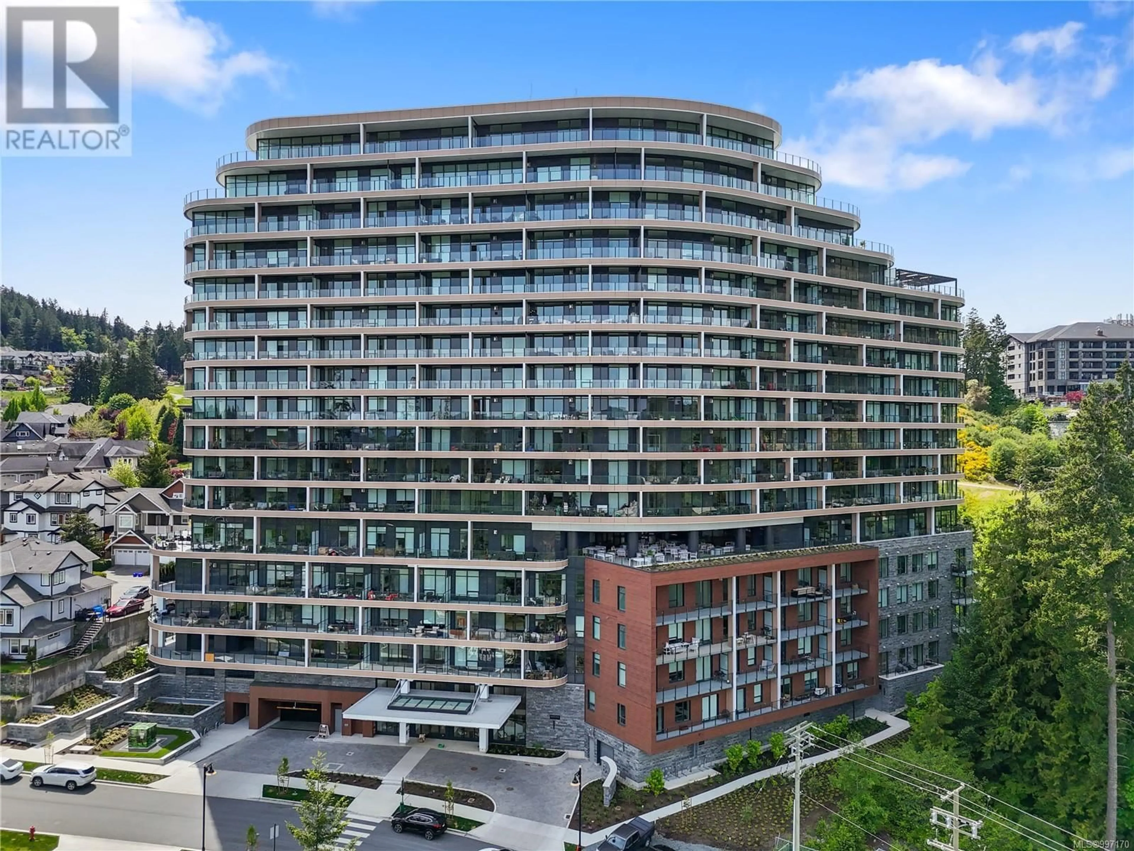 A pic from outside/outdoor area/front of a property/back of a property/a pic from drone, city buildings view from balcony for 308 - 2000 HANNINGTON ROAD, Langford British Columbia V9B6R6