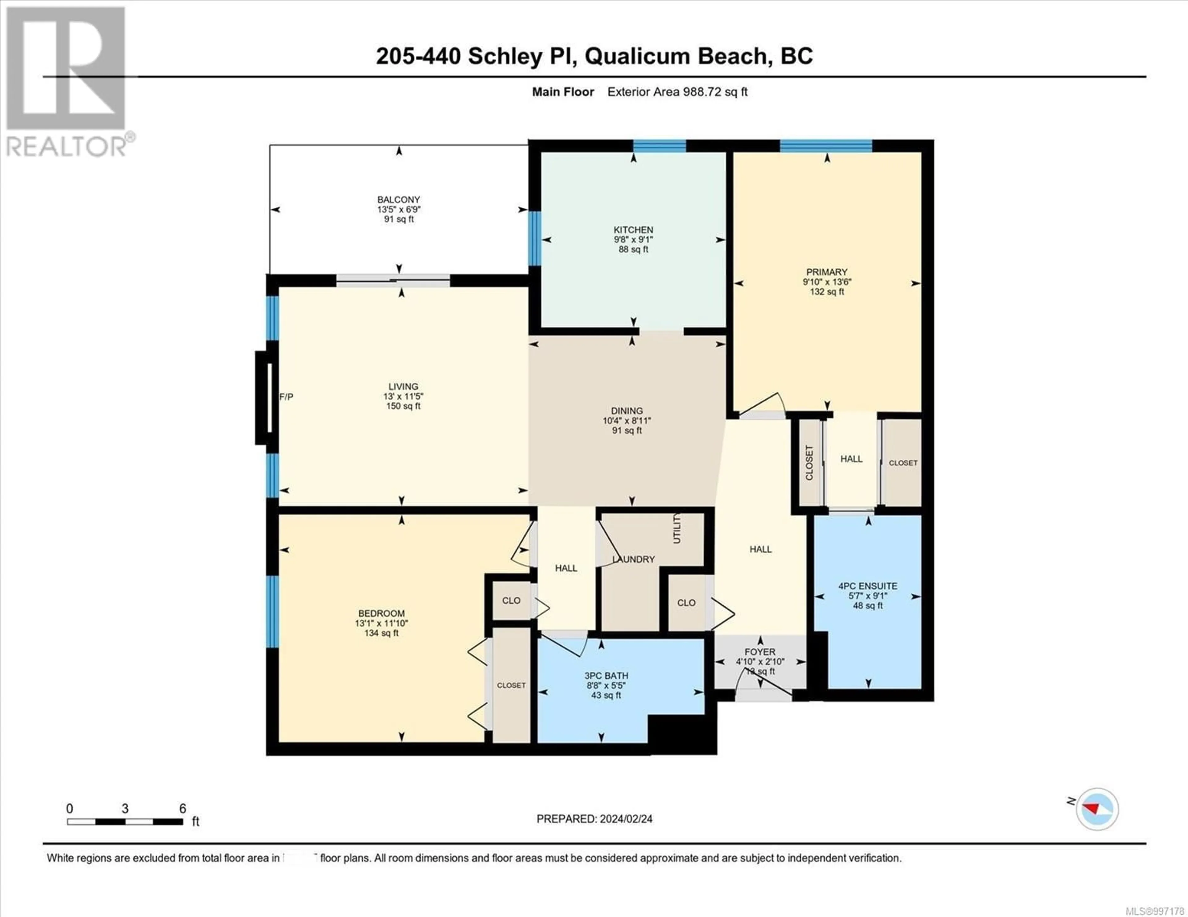 Floor plan for 205 - 440 SCHLEY PLACE, Qualicum Beach British Columbia V9K2M5