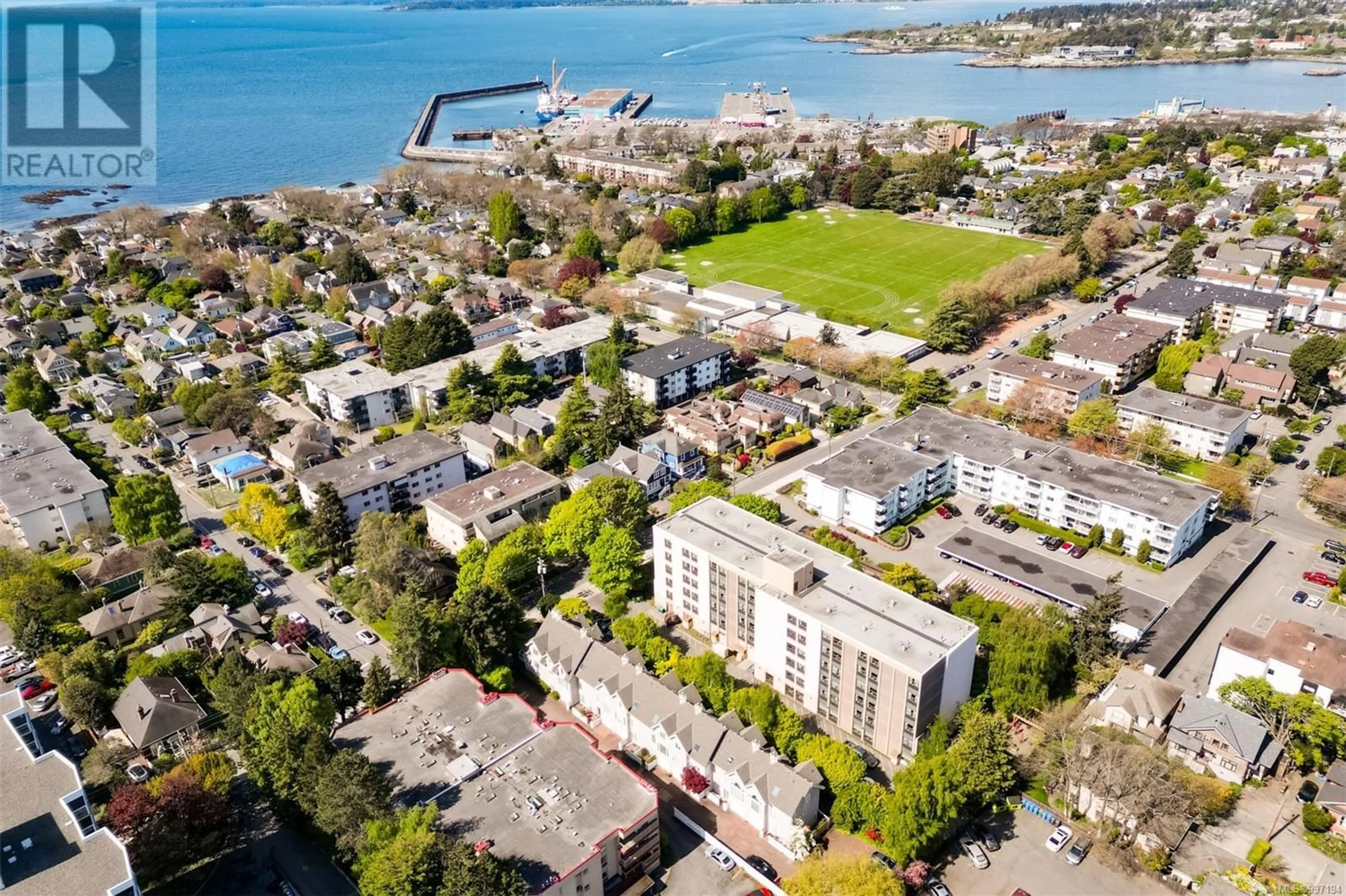 A pic from outside/outdoor area/front of a property/back of a property/a pic from drone, water/lake/river/ocean view for 4 - 356 SIMCOE STREET, Victoria British Columbia V8V1L1