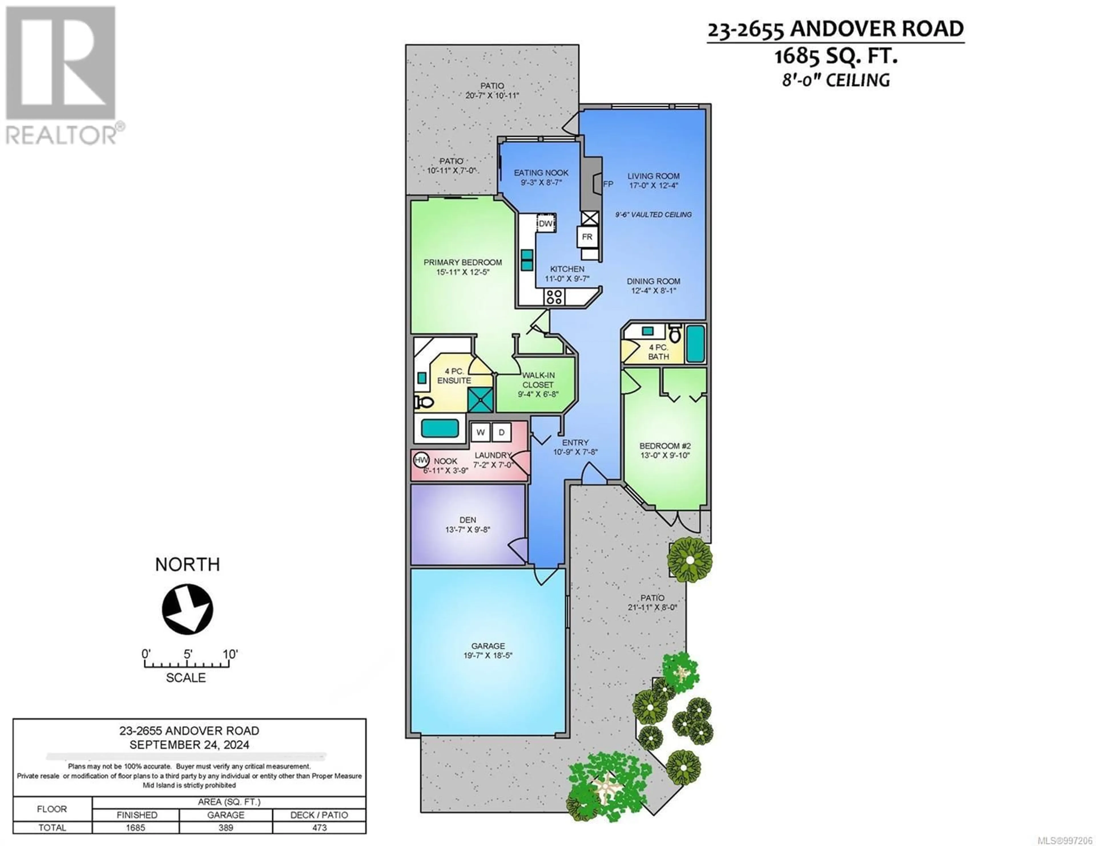 Floor plan for 23 - 2655 ANDOVER ROAD, Nanoose Bay British Columbia V9P9J5