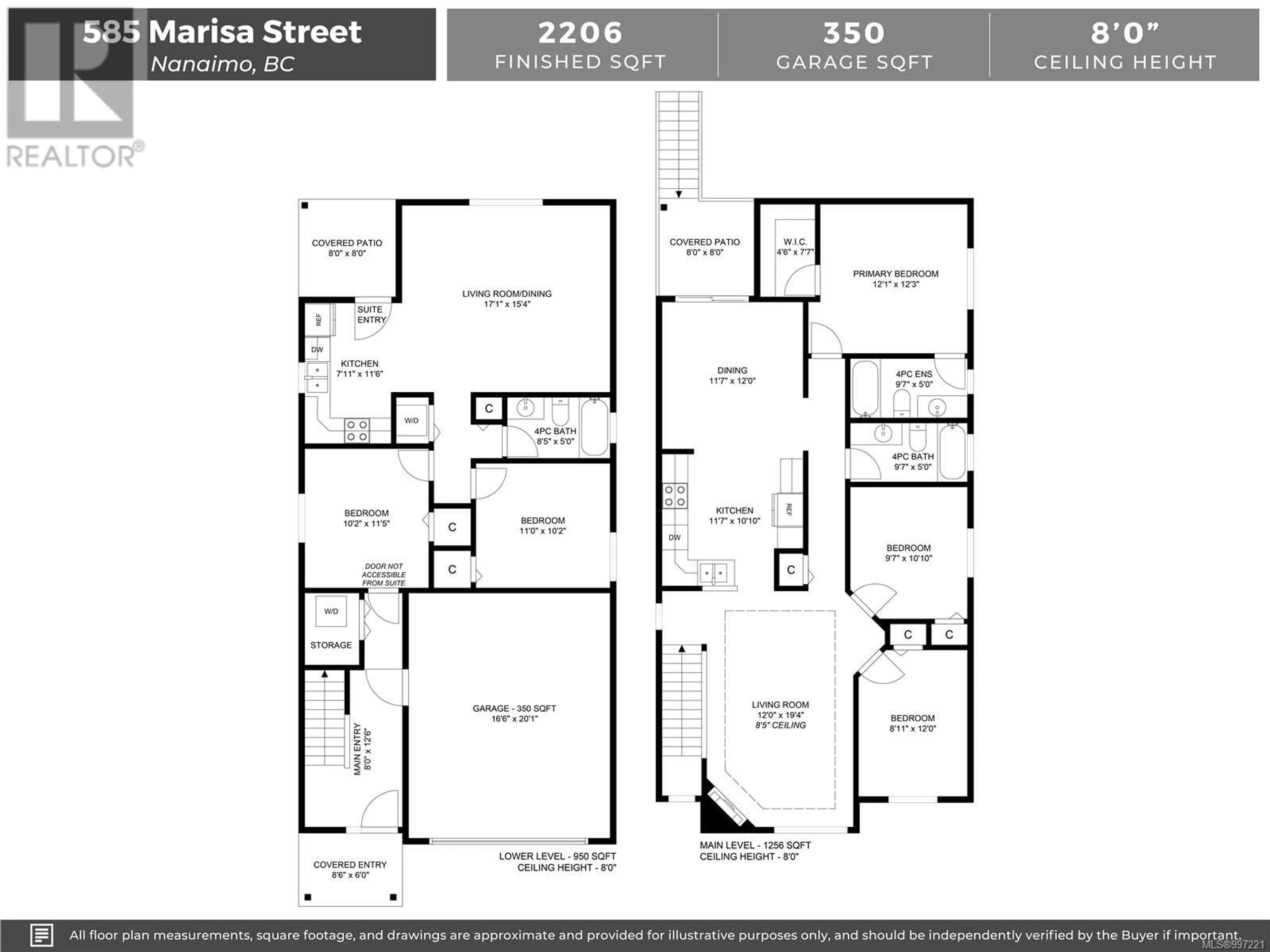 Floor plan for 585 MARISA STREET, Nanaimo British Columbia V9R0H5