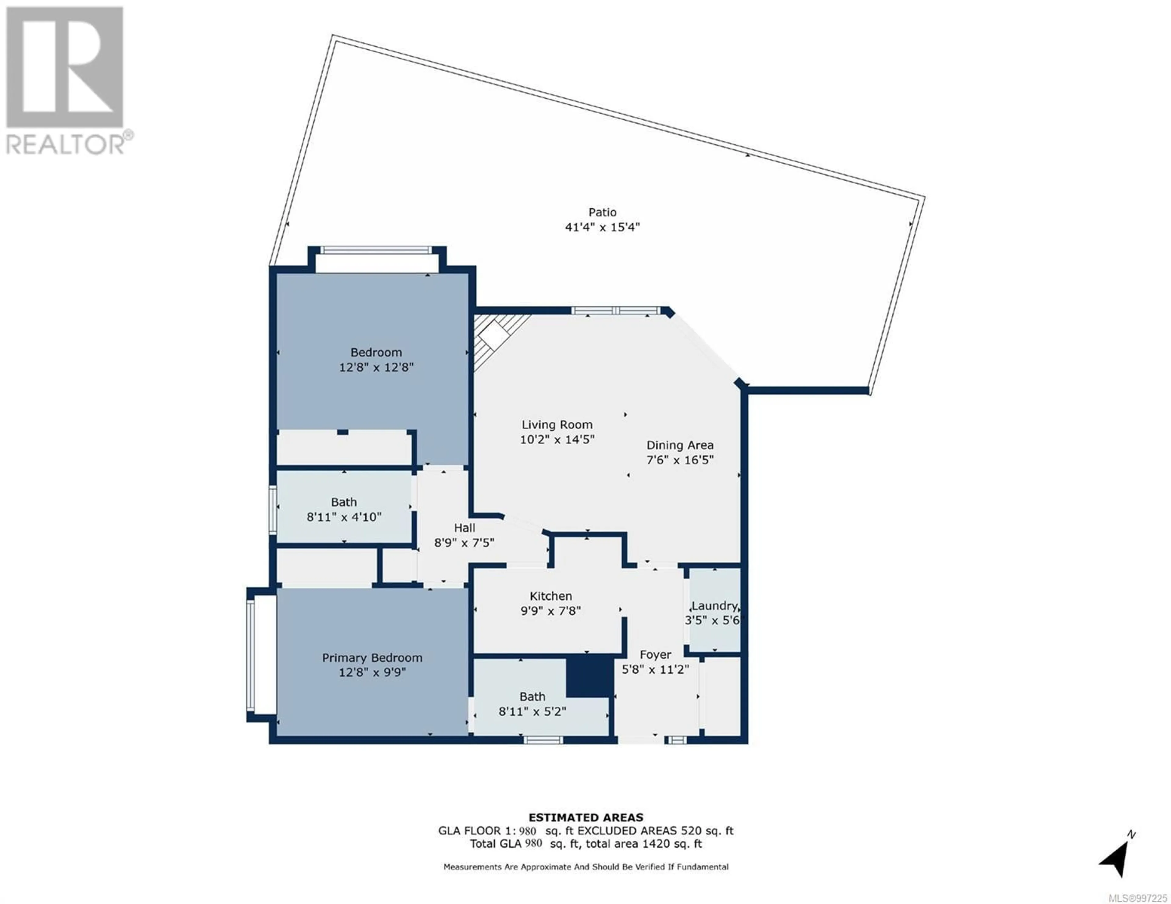Floor plan for 101 - 75 BRYDEN STREET, Nanaimo British Columbia V9S1A4