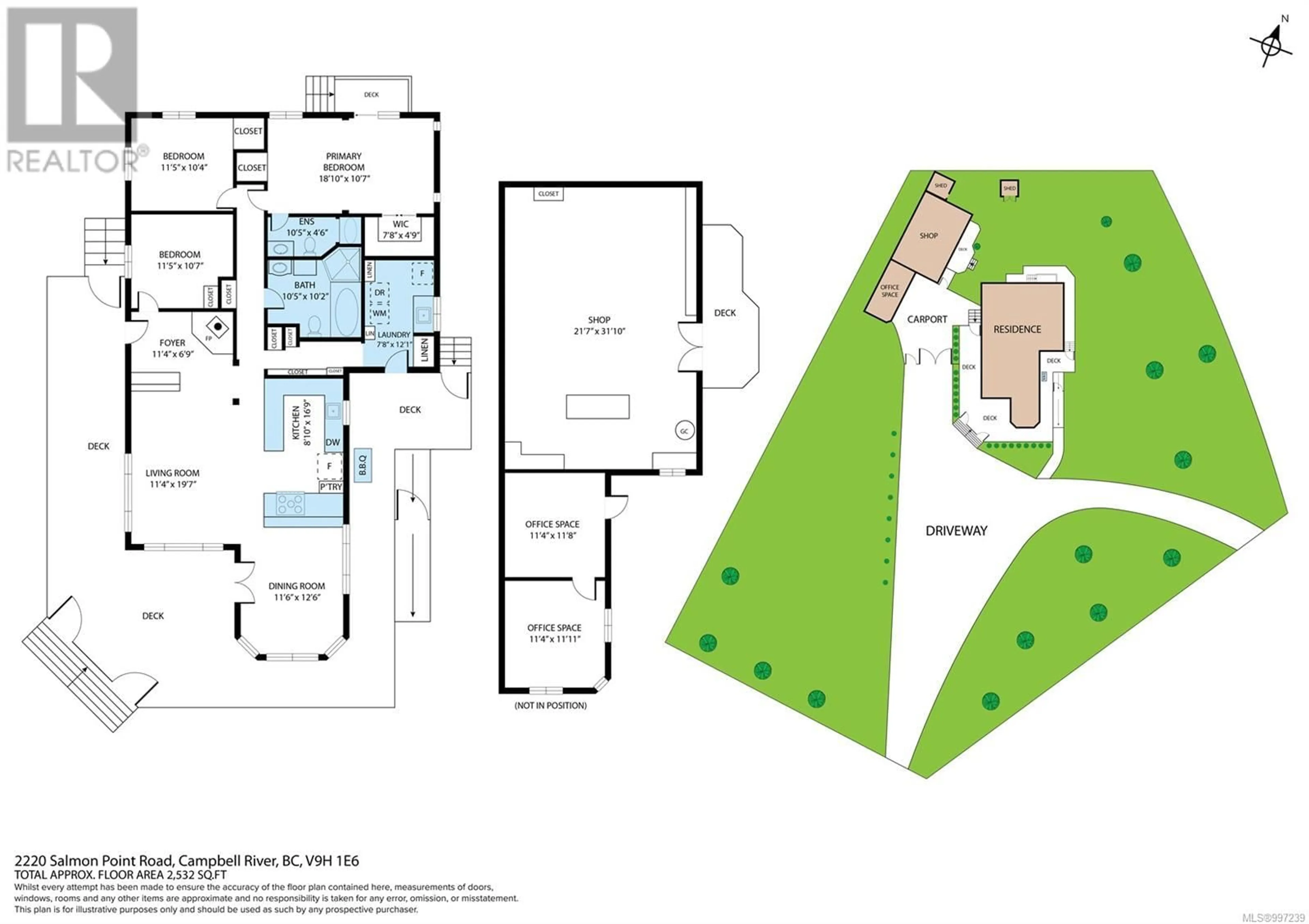 Floor plan for 2220 SALMON POINT ROAD, Campbell River British Columbia V9H1E6