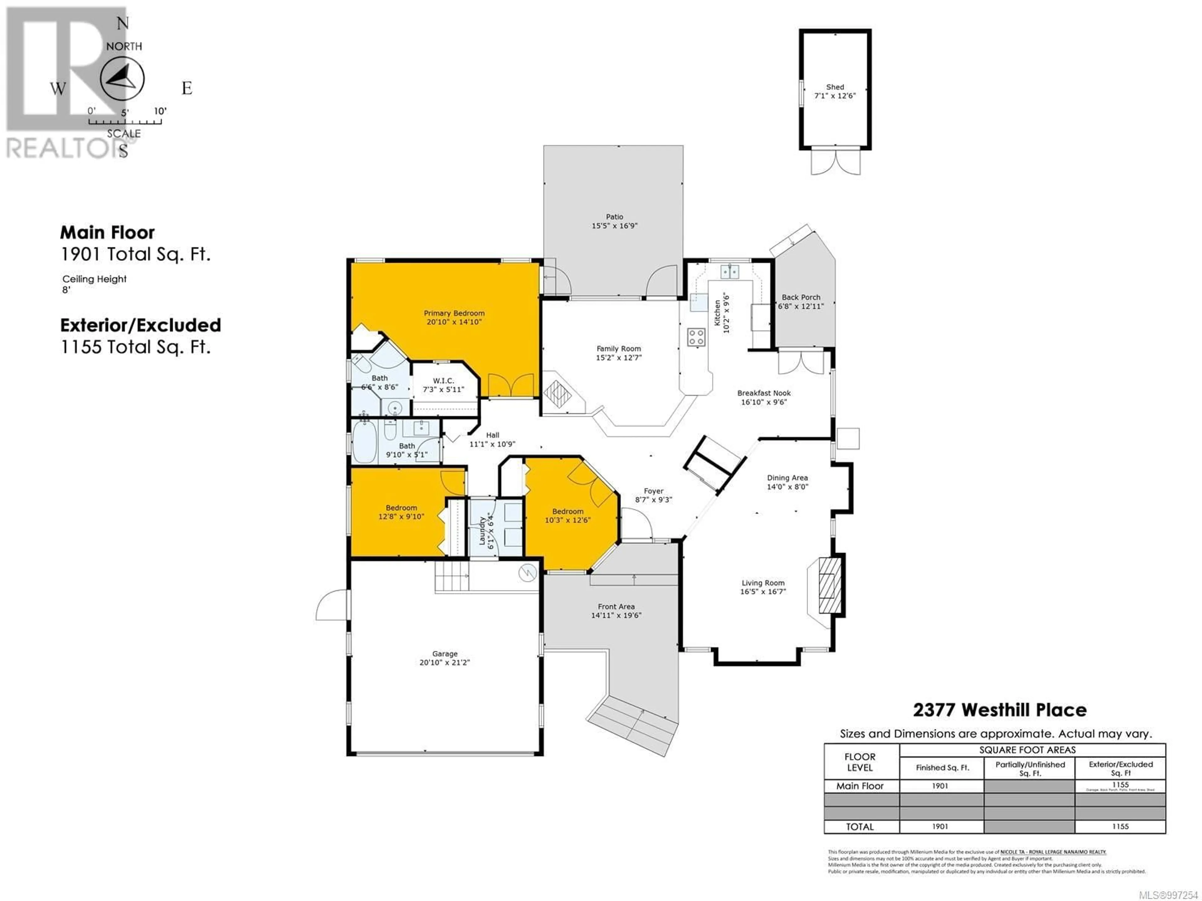 Floor plan for 2377 WESTHILL PLACE, Nanaimo British Columbia V9R6M9