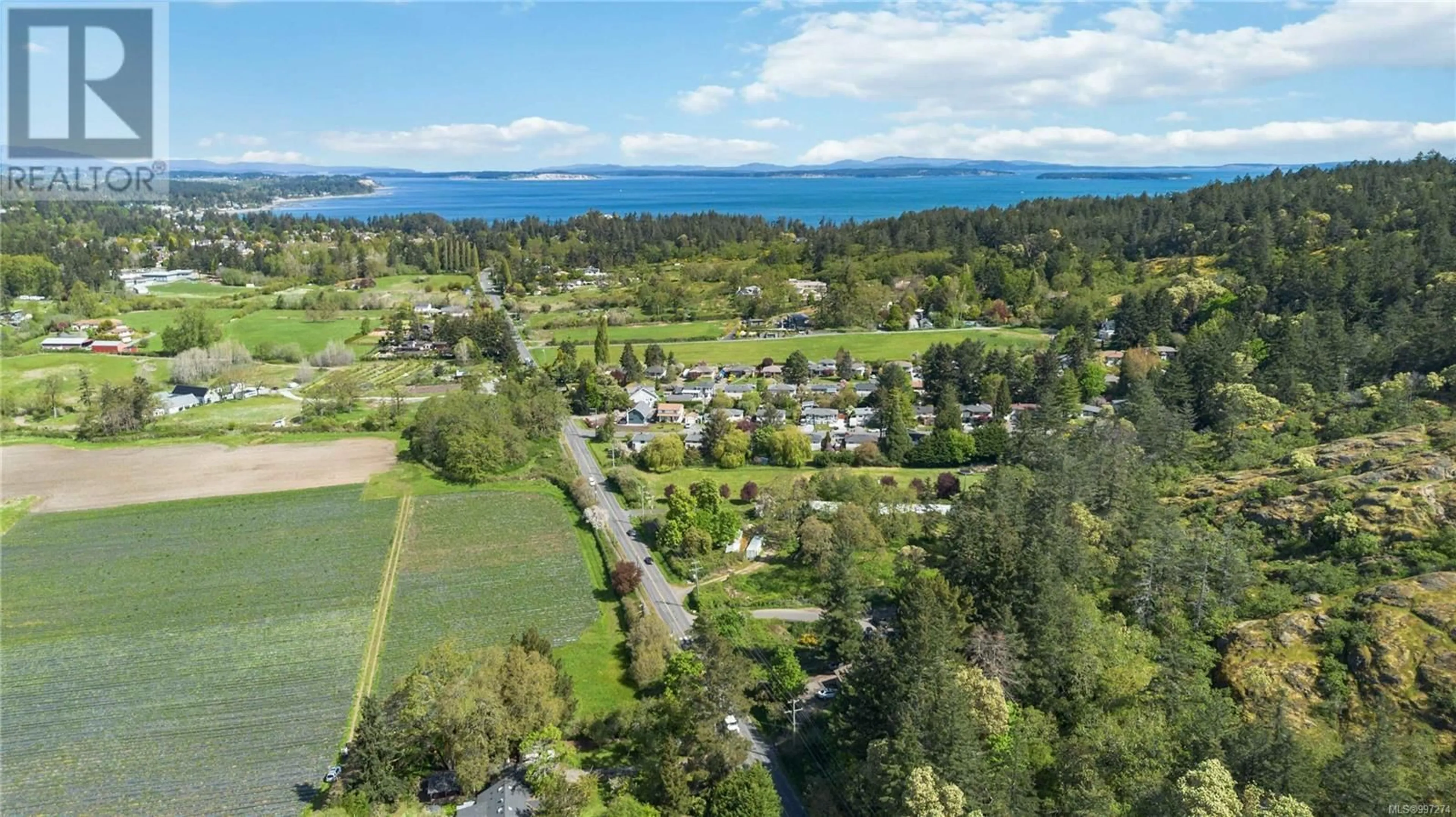 A pic from outside/outdoor area/front of a property/back of a property/a pic from drone, water/lake/river/ocean view for 4439 BLENKINSOP ROAD, Saanich British Columbia V8X2C3