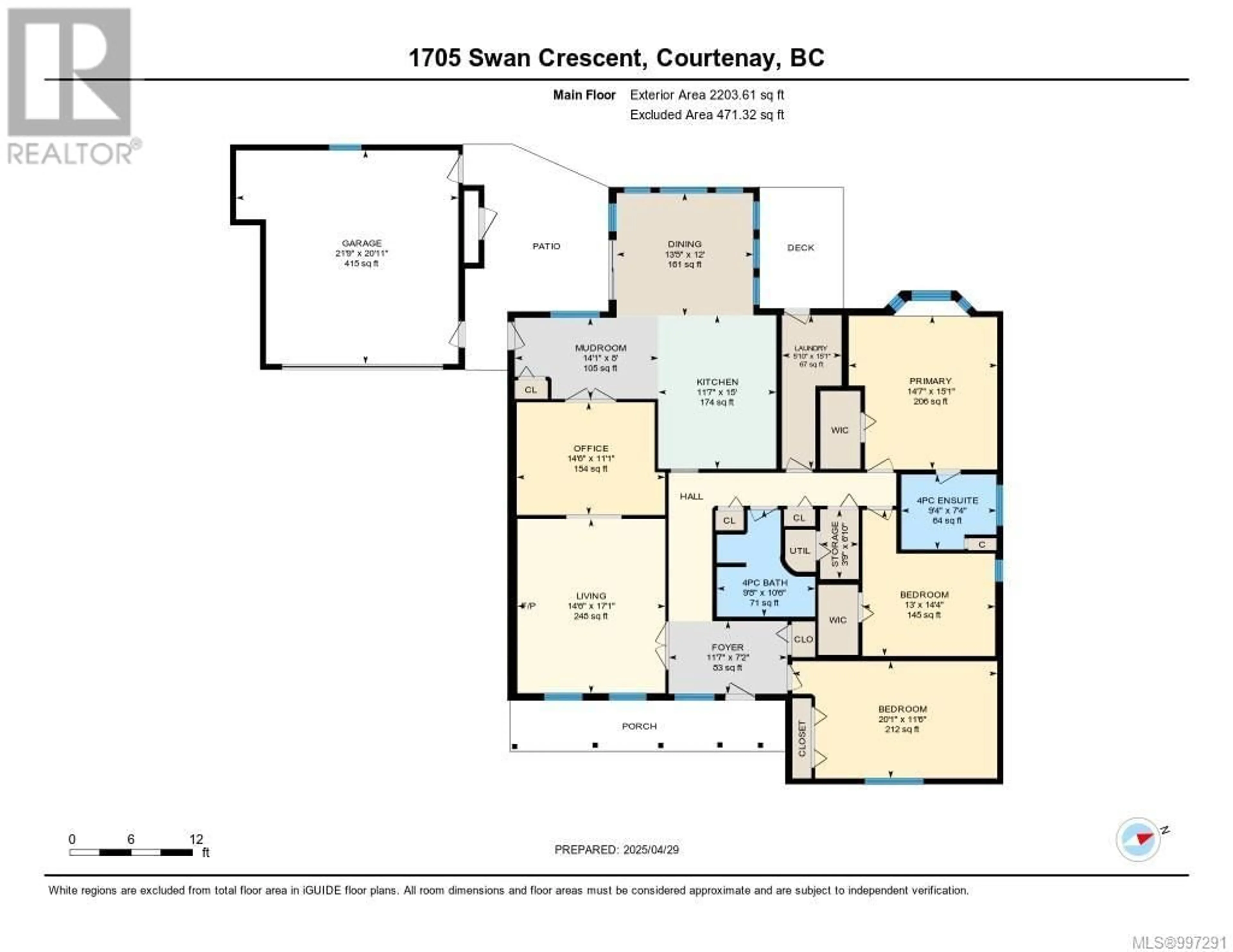Floor plan for 1705 SWAN CRESCENT, Courtenay British Columbia V9N9A7