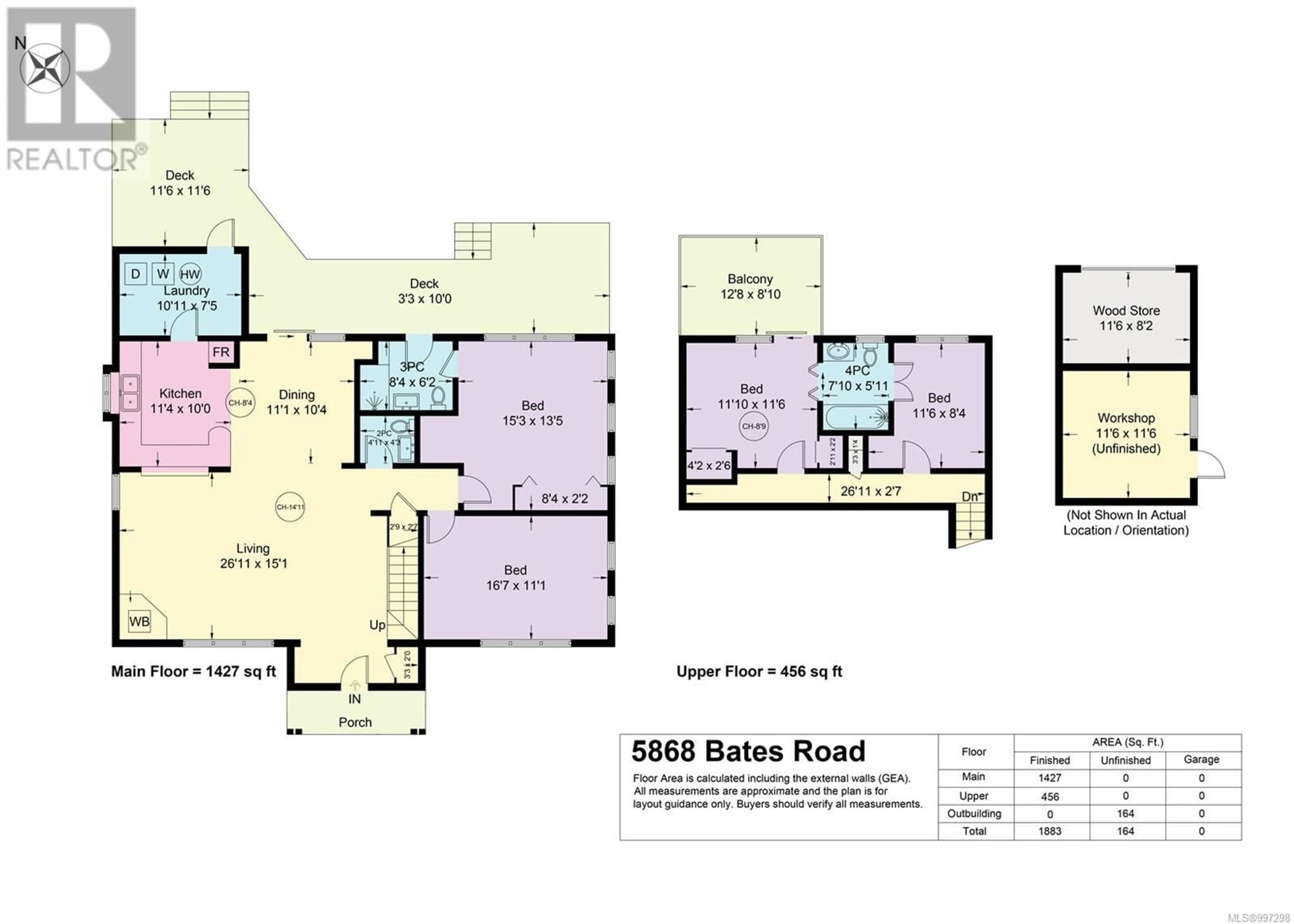 Floor plan for 5868 BATES ROAD, Courtenay British Columbia V9J1W6