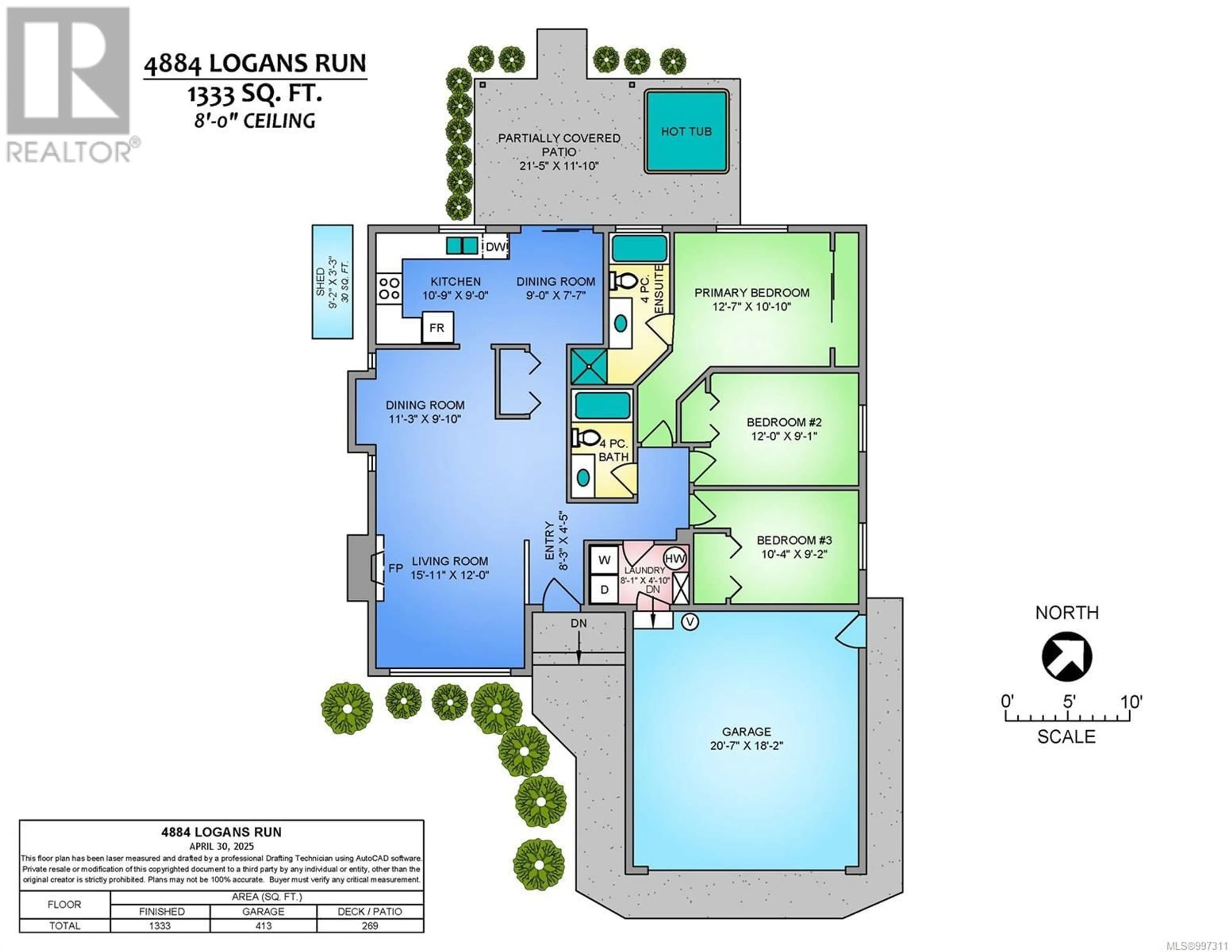 Floor plan for 4884 LOGANS RUN, Nanaimo British Columbia V9V1N8