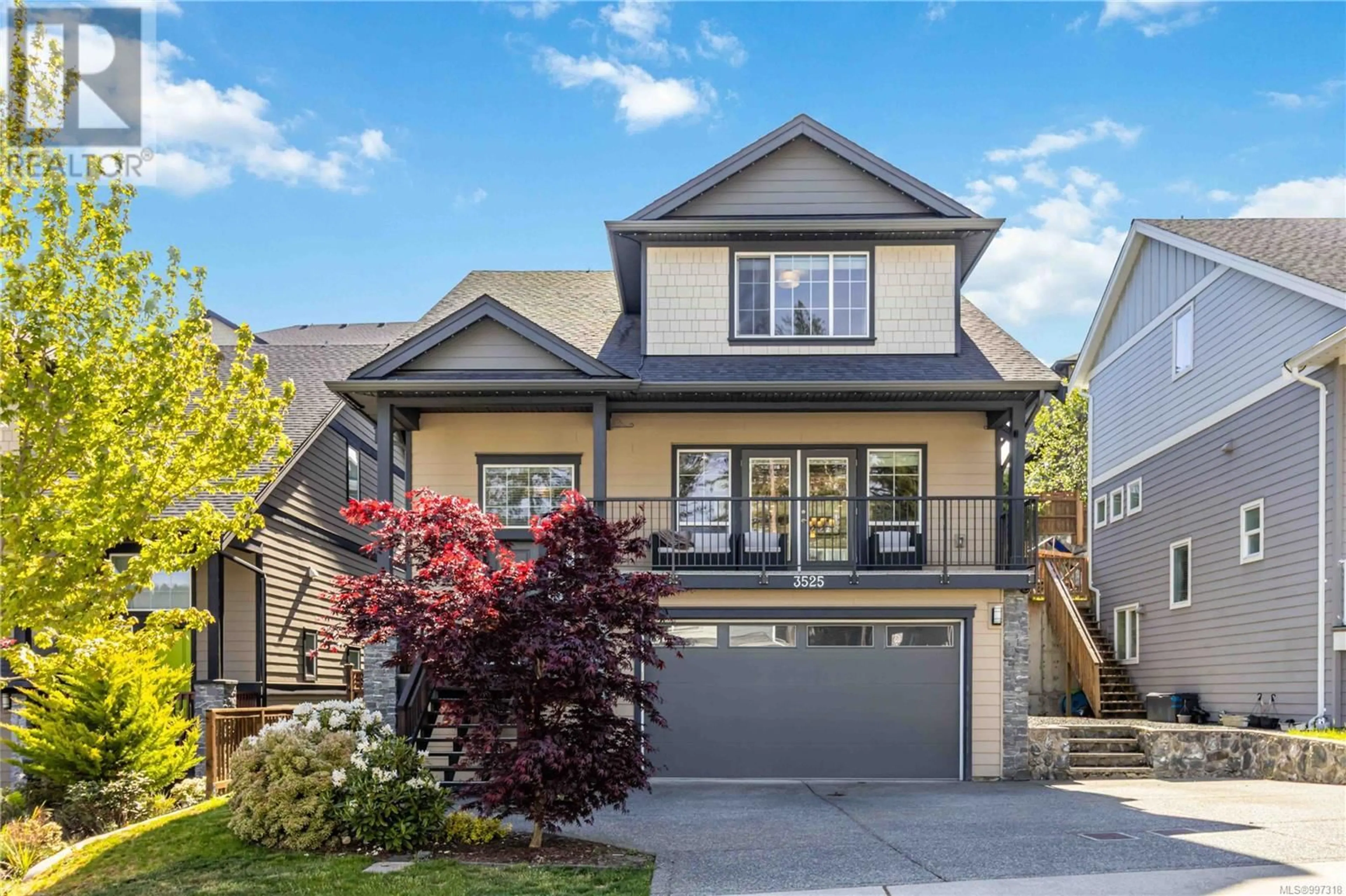 Home with vinyl exterior material, street for 3525 HONEYCRISP AVENUE, Langford British Columbia V9C0K4