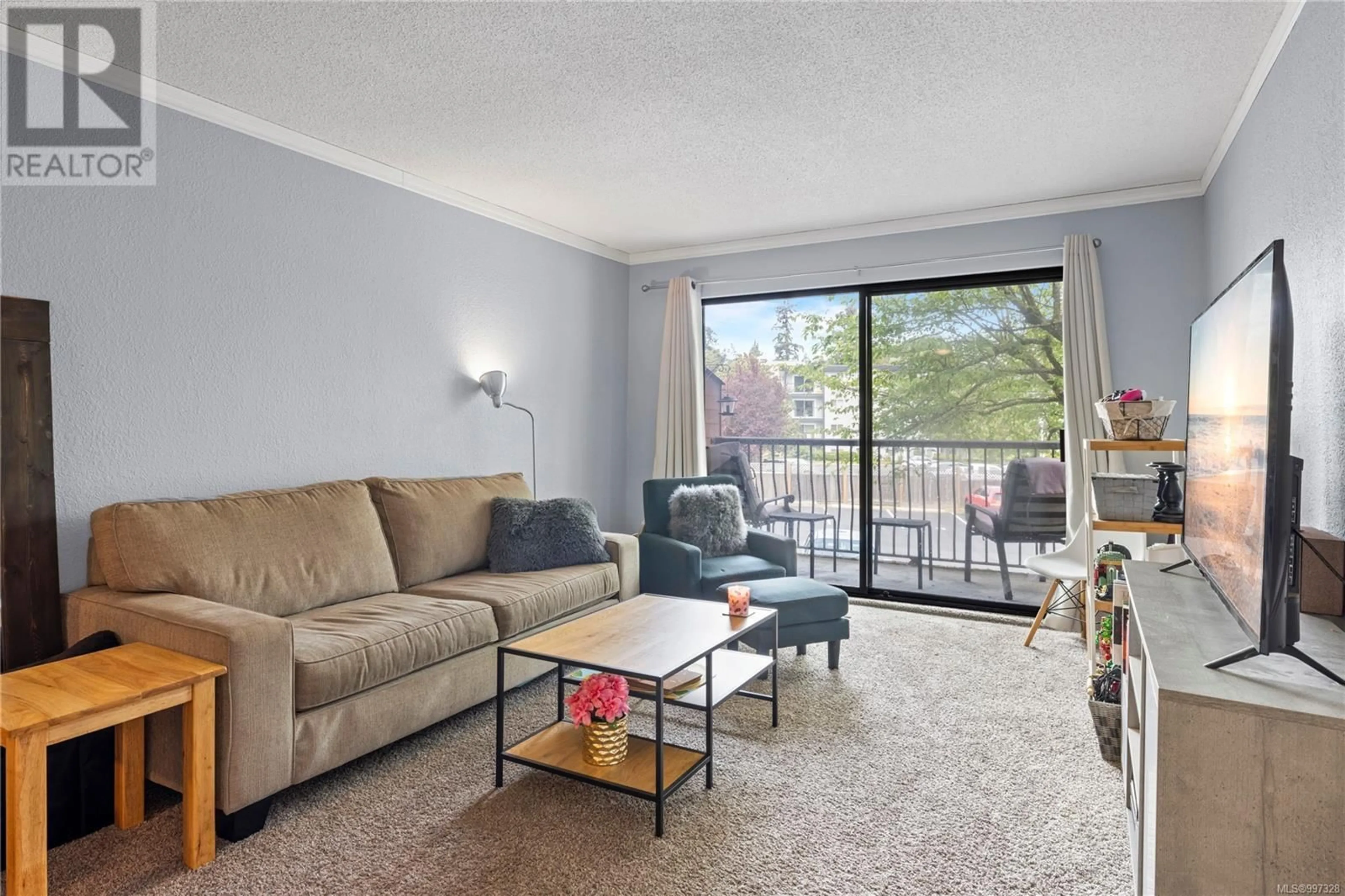 Living room with furniture, carpet floor for 216 - 1600 DUFFERIN CRESCENT, Nanaimo British Columbia V9S5N2