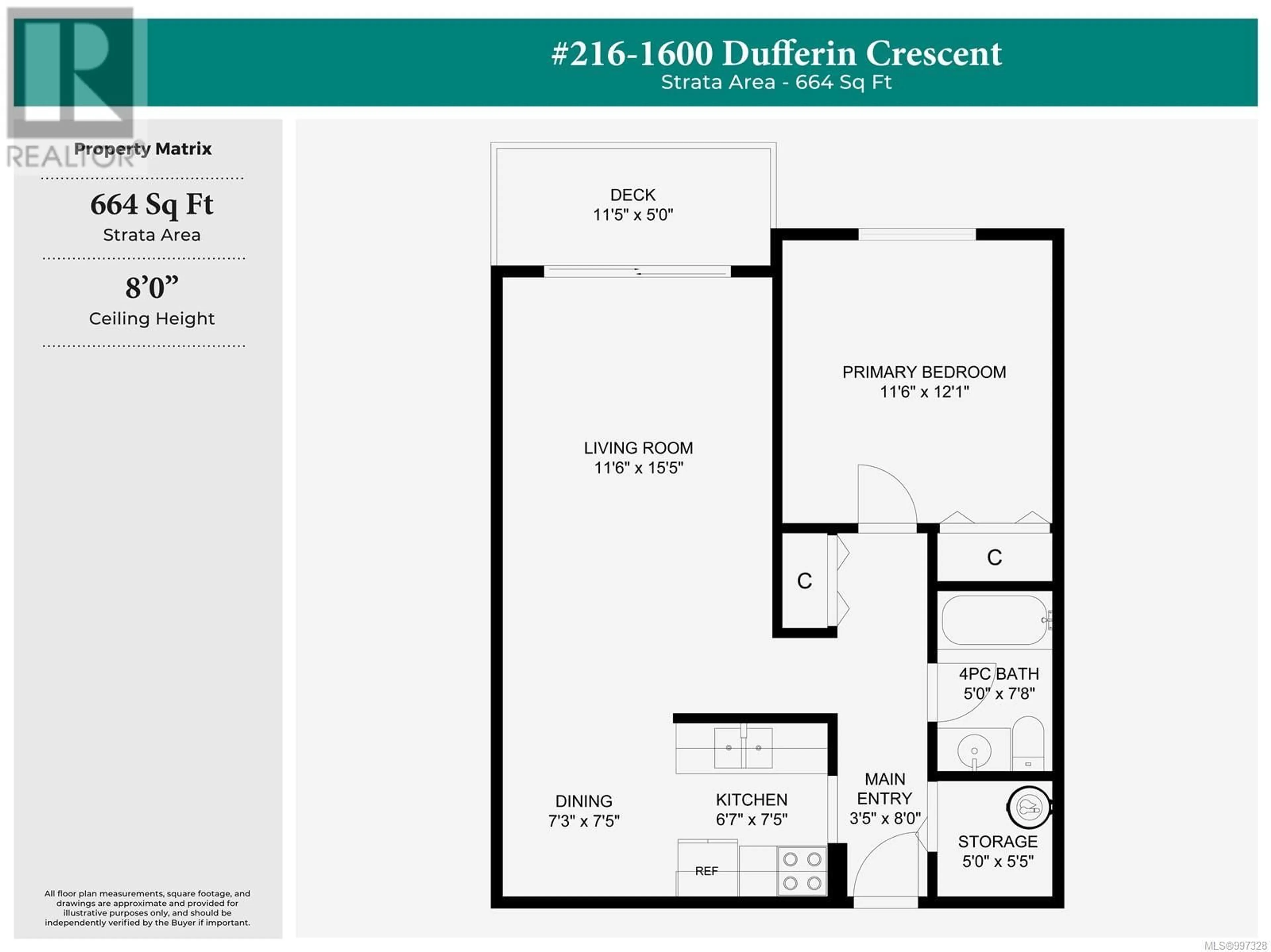 Floor plan for 216 - 1600 DUFFERIN CRESCENT, Nanaimo British Columbia V9S5N2