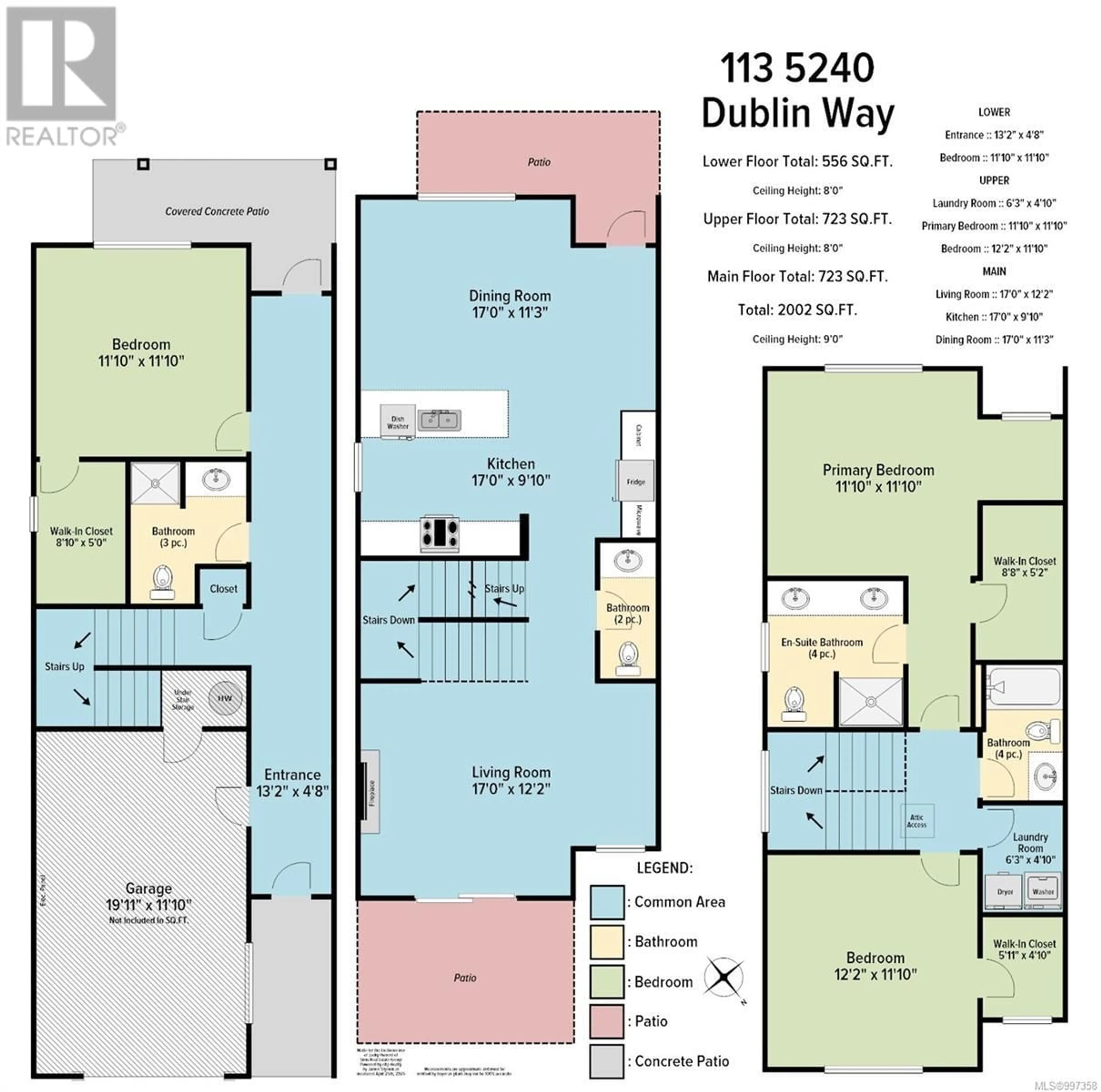 Floor plan for 113 - 5240 DUBLIN WAY, Nanaimo British Columbia V9T0H2