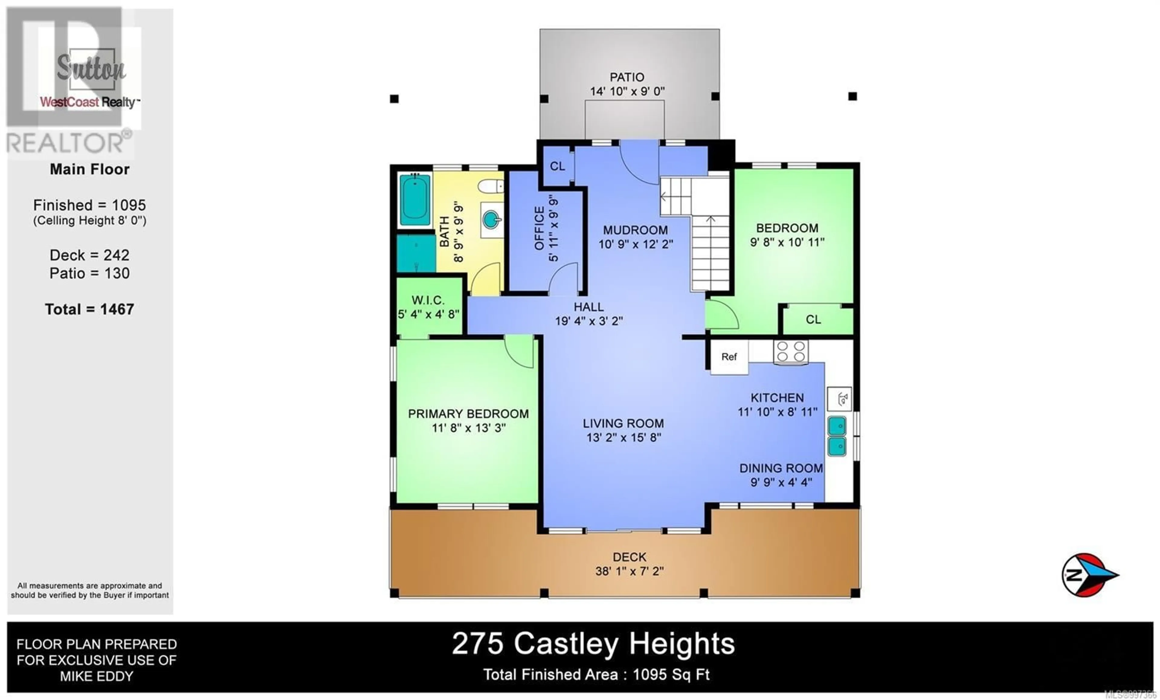 Floor plan for 275 CASTLEY HEIGHTS, Lake Cowichan British Columbia V0R2G0