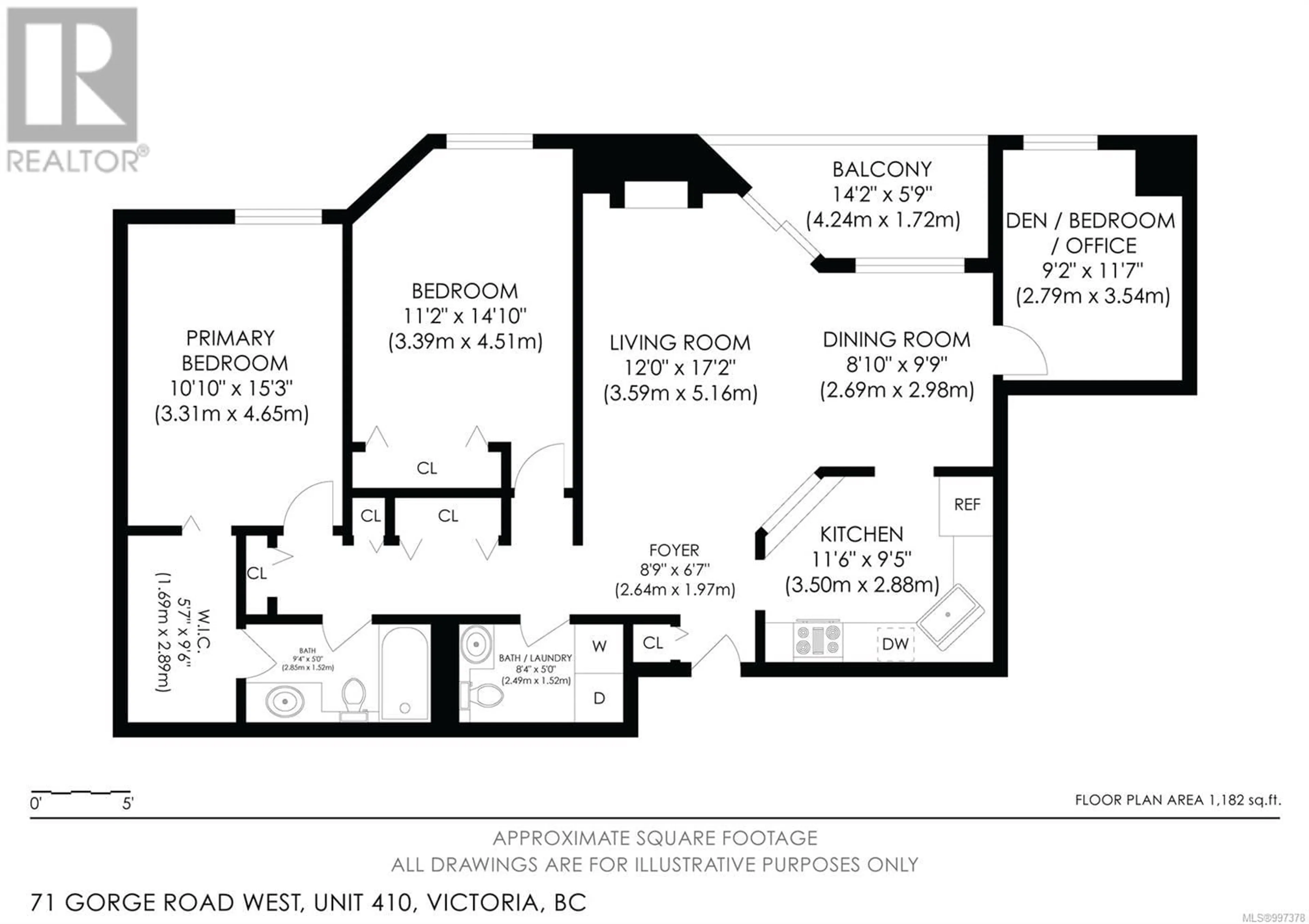 Floor plan for 410 - 71 GORGE ROAD WEST, Saanich British Columbia V9A1L9