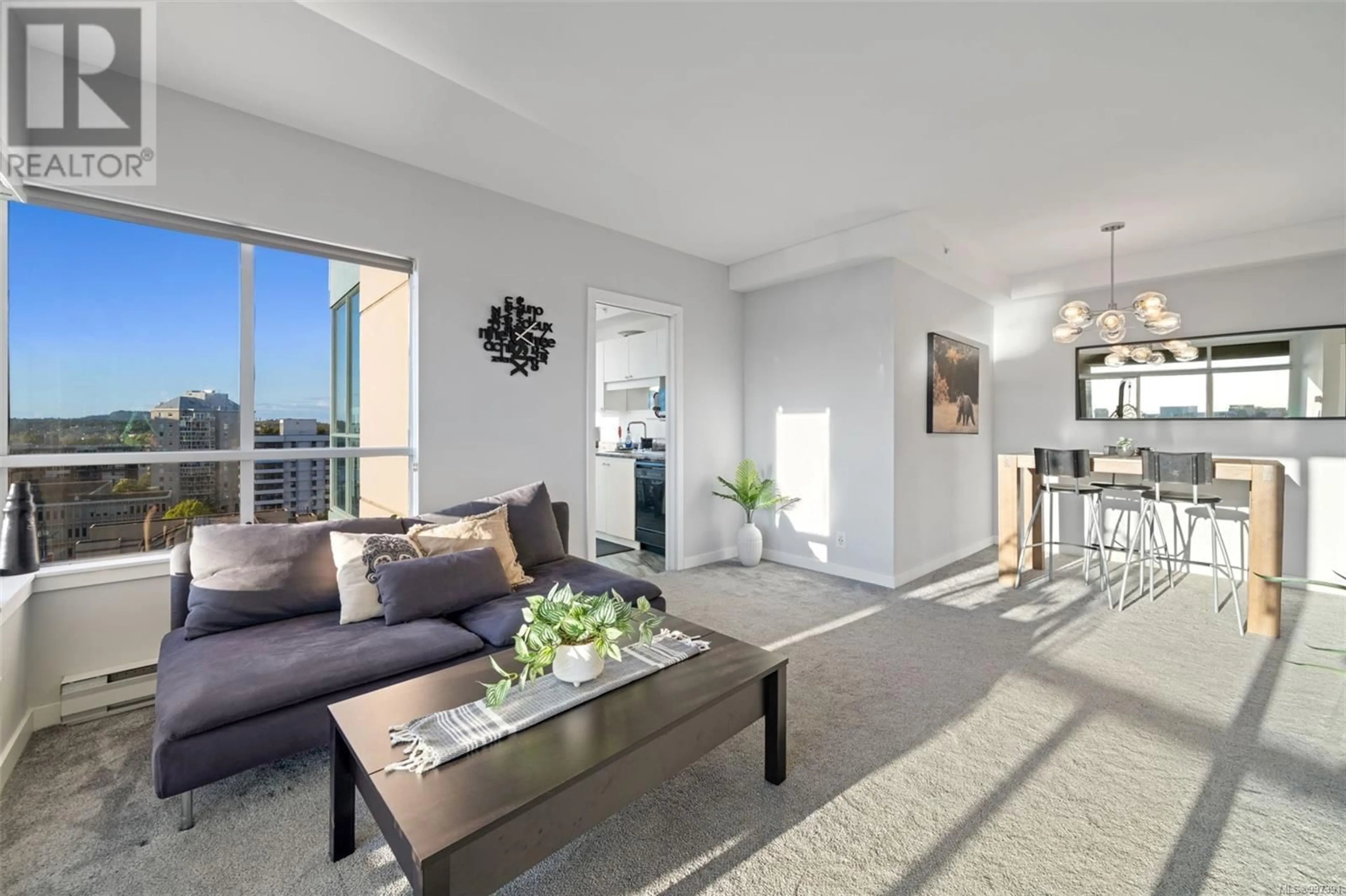 Living room with furniture, unknown for 1403 - 1020 VIEW STREET, Victoria British Columbia V8V4Y4